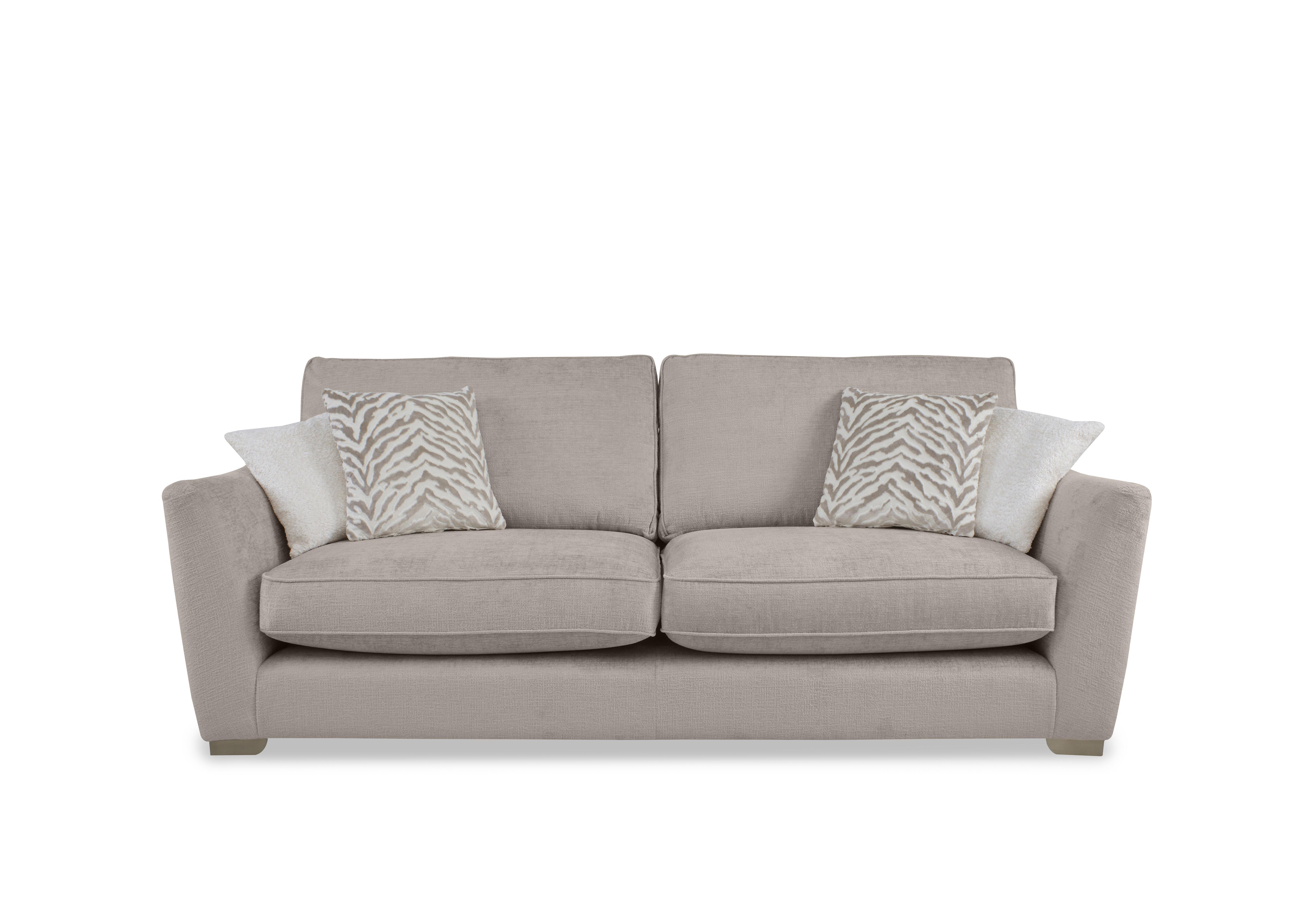 Boujee 4 Seater Classic Back Sofa in Lustro Biscuit Ct on Furniture Village