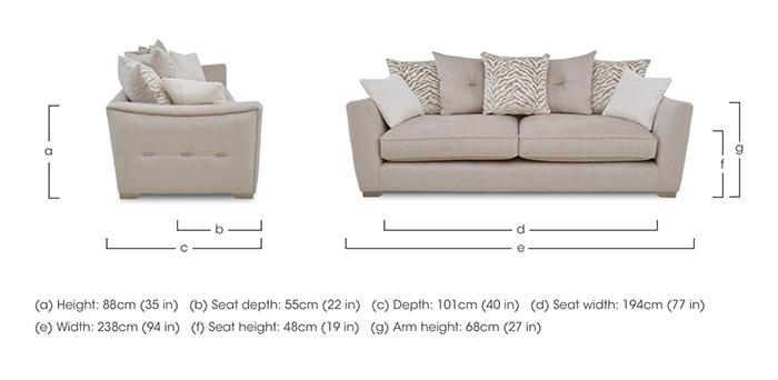 Boujee 4 Seater Scatter Back Sofa in  on Furniture Village