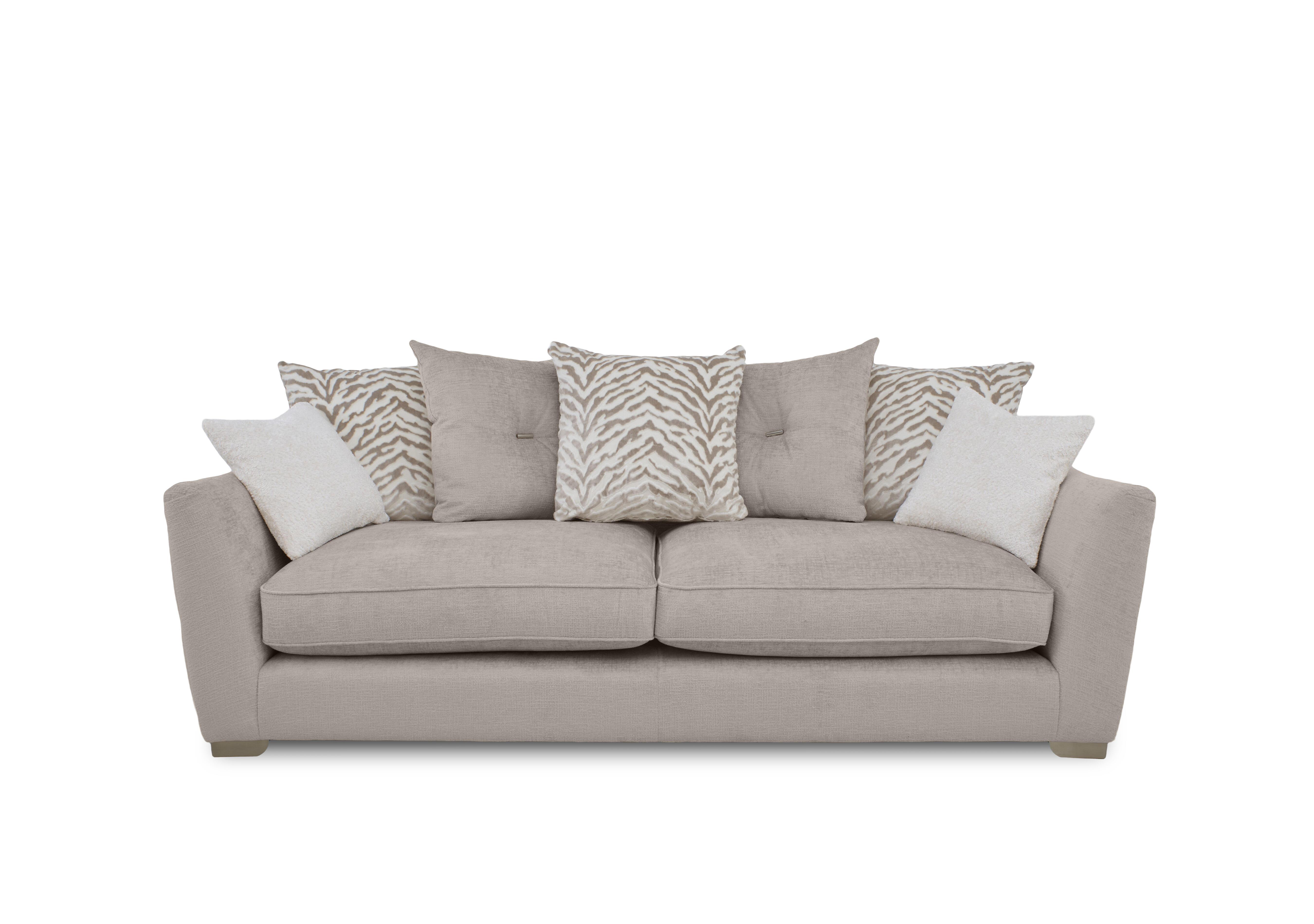 Boujee 4 Seater Scatter Back Sofa in Lustro Biscuit Ct on Furniture Village