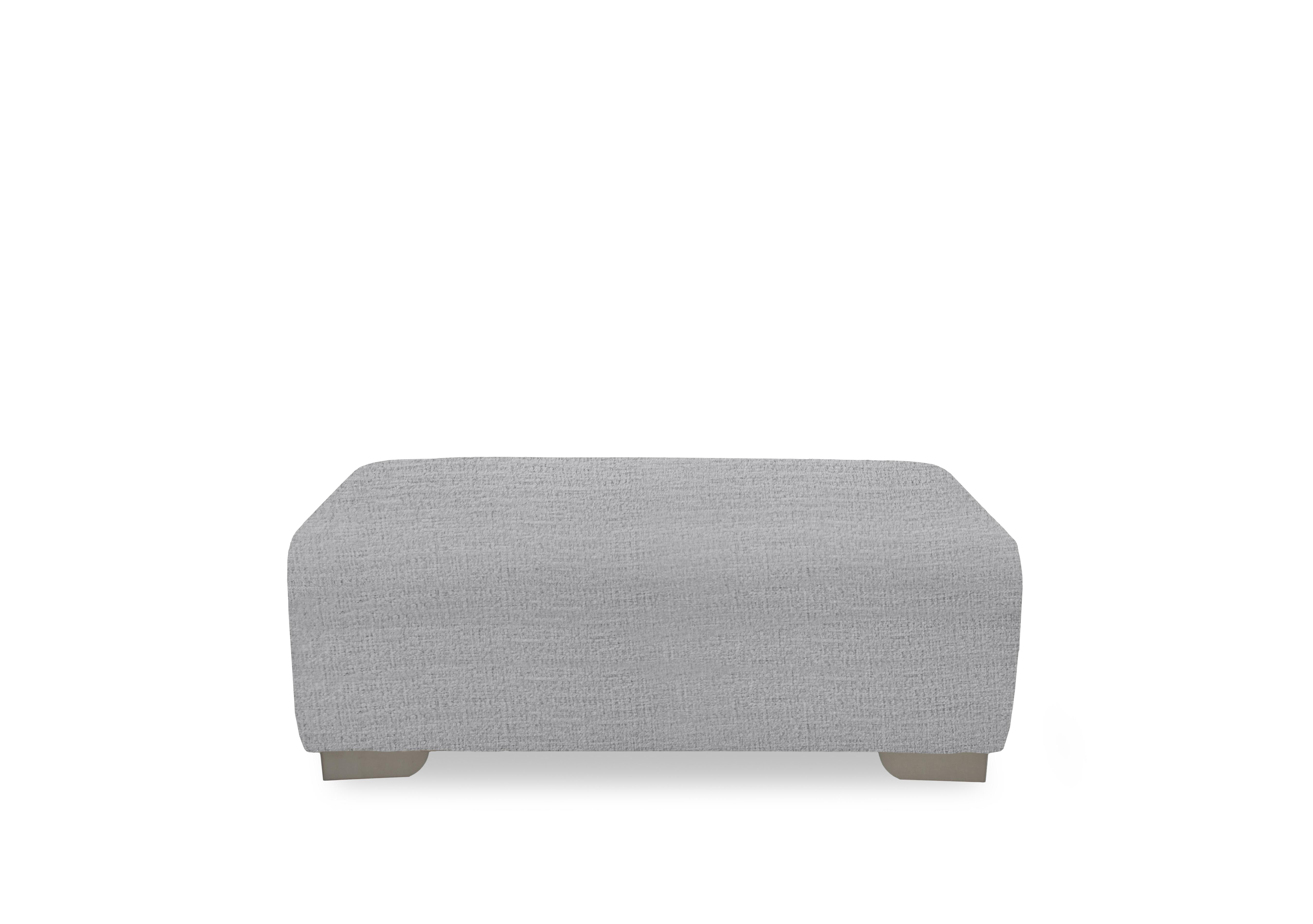 Boujee Footstool in Lustro Silver Ct on Furniture Village