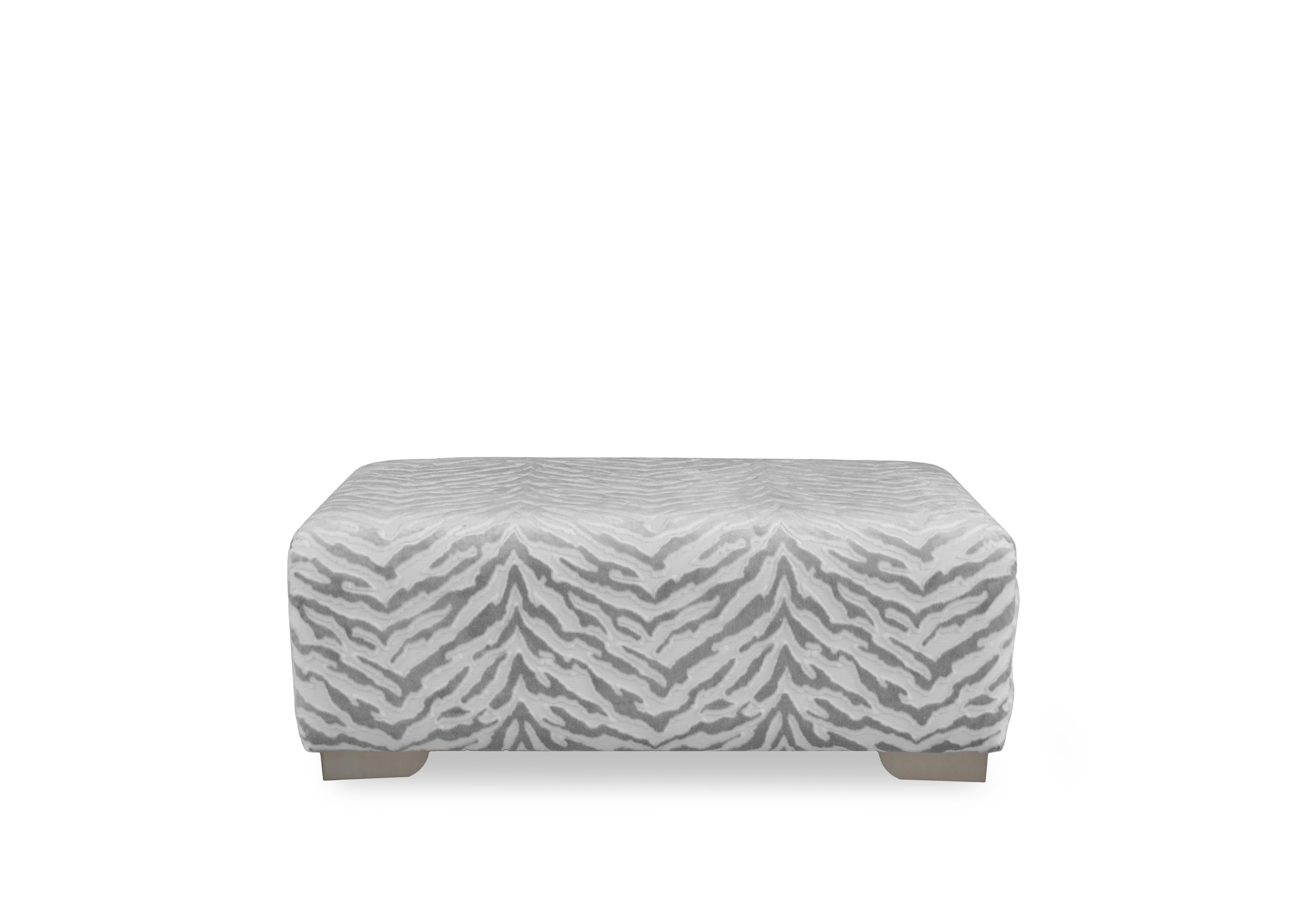 Boujee Footstool in Zora Silver Ct on Furniture Village