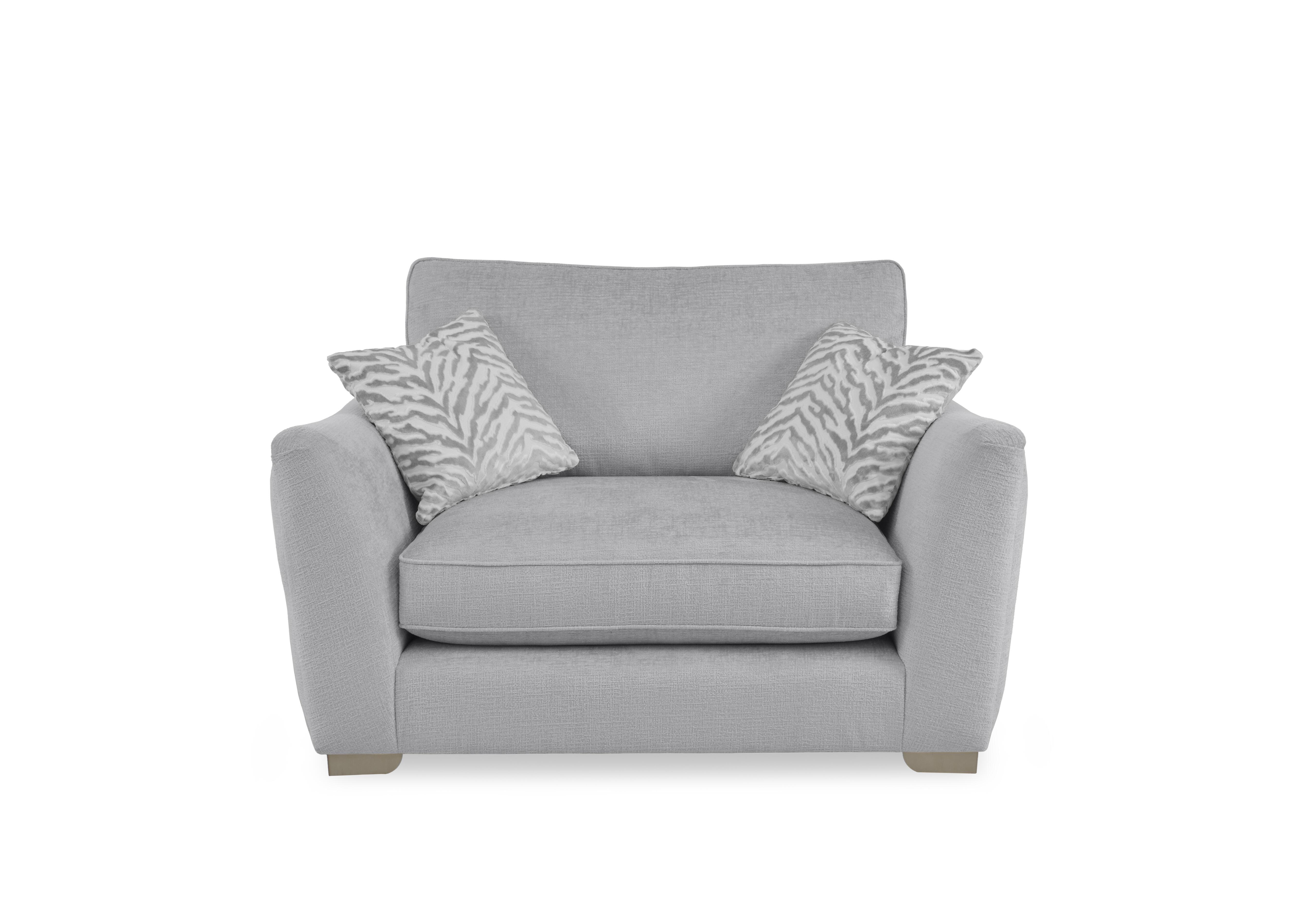 Boujee Snuggler in Lustro Silver Ct on Furniture Village