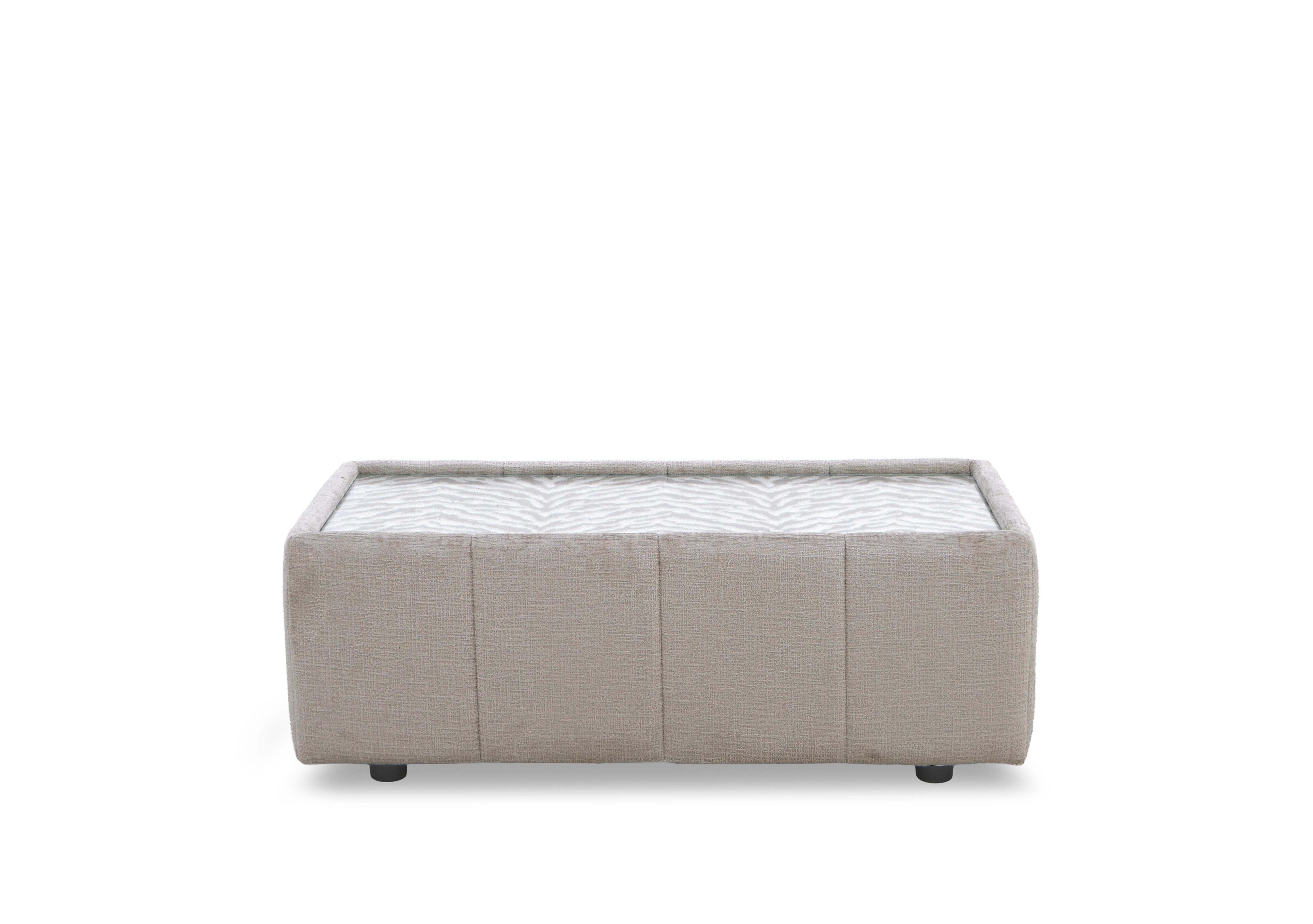 Boujee Rectangular Glass Top Table in Lustro Dove - Zora Natural on Furniture Village
