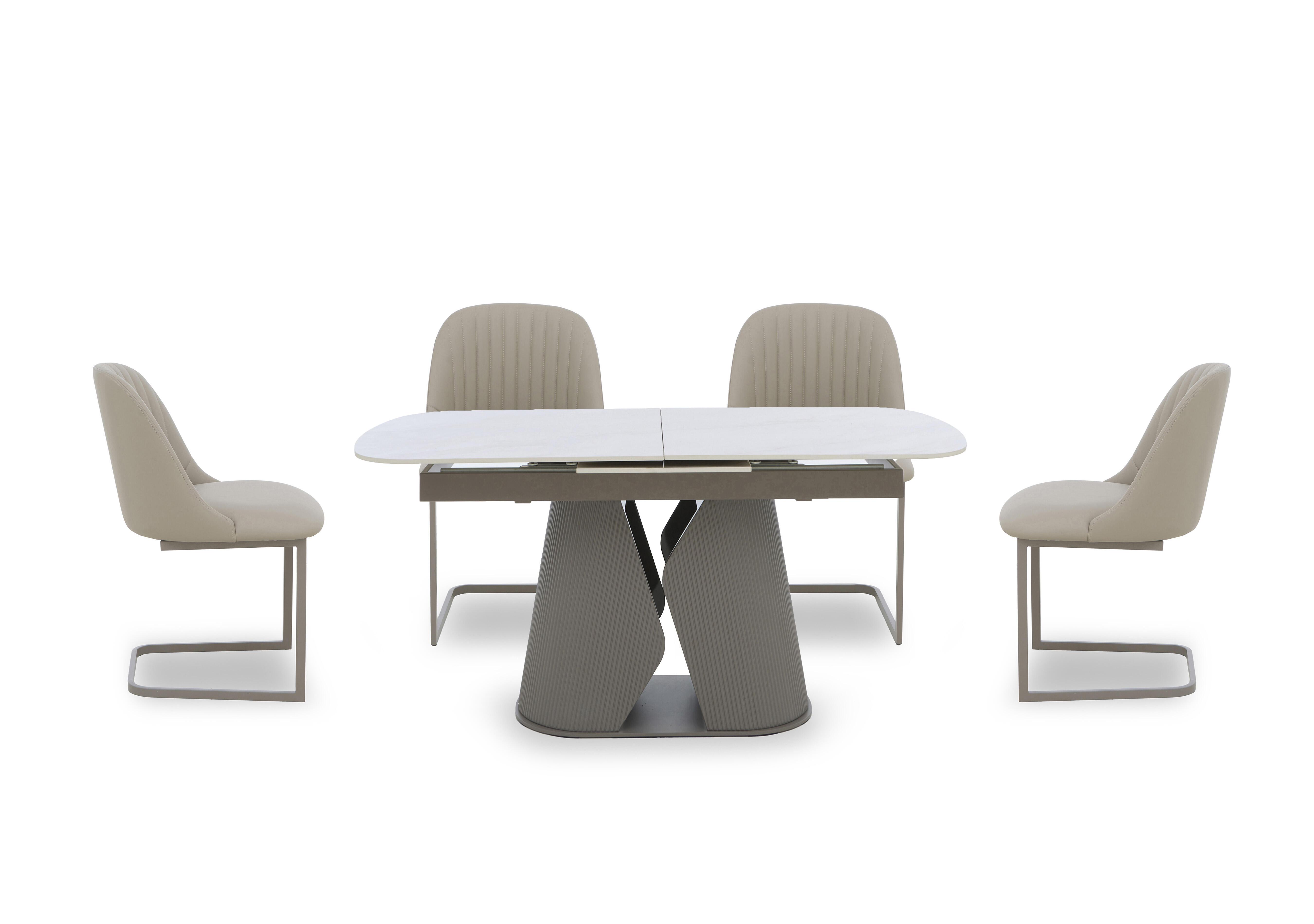 Ivy Extending Dining Table and 4 Cantilever Dining Chairs in  on Furniture Village