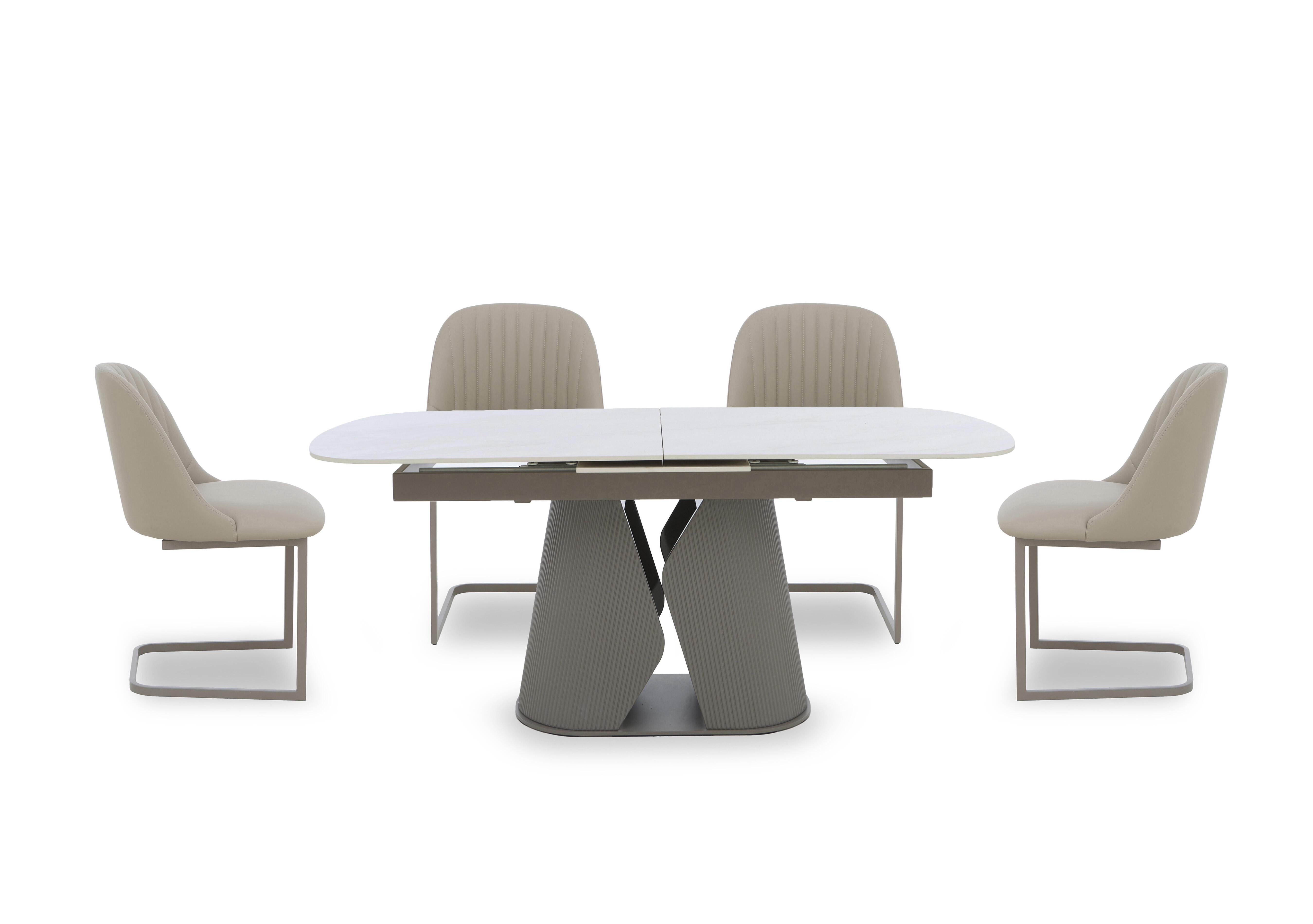 Ivy Extending Dining Table and 4 Cantilever Dining Chairs in  on Furniture Village