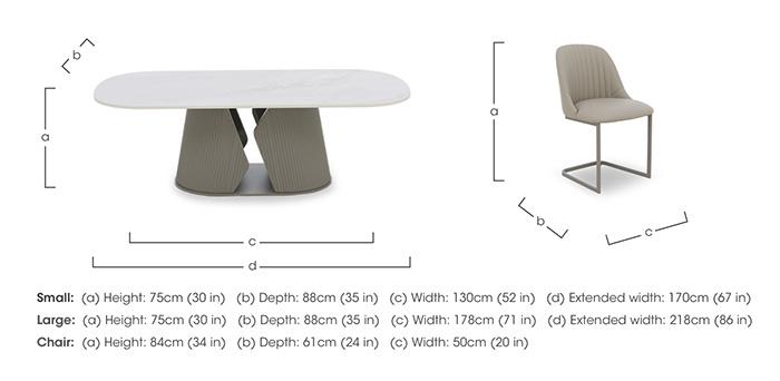 Ivy Extending Dining Table and 4 Cantilever Dining Chairs in  on Furniture Village