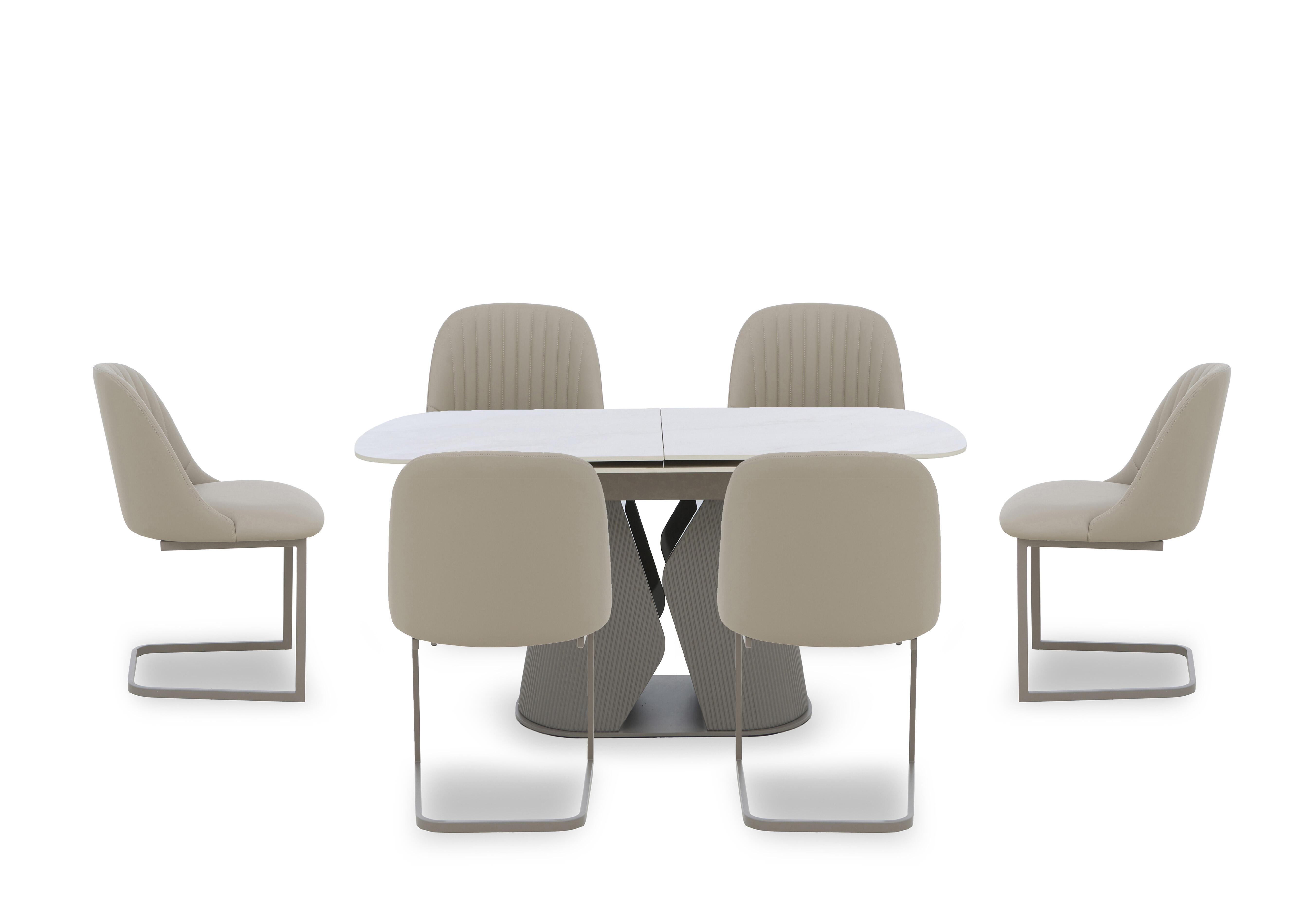 Ivy Extending Dining Table and 6 Cantilever Dining Chairs in  on Furniture Village