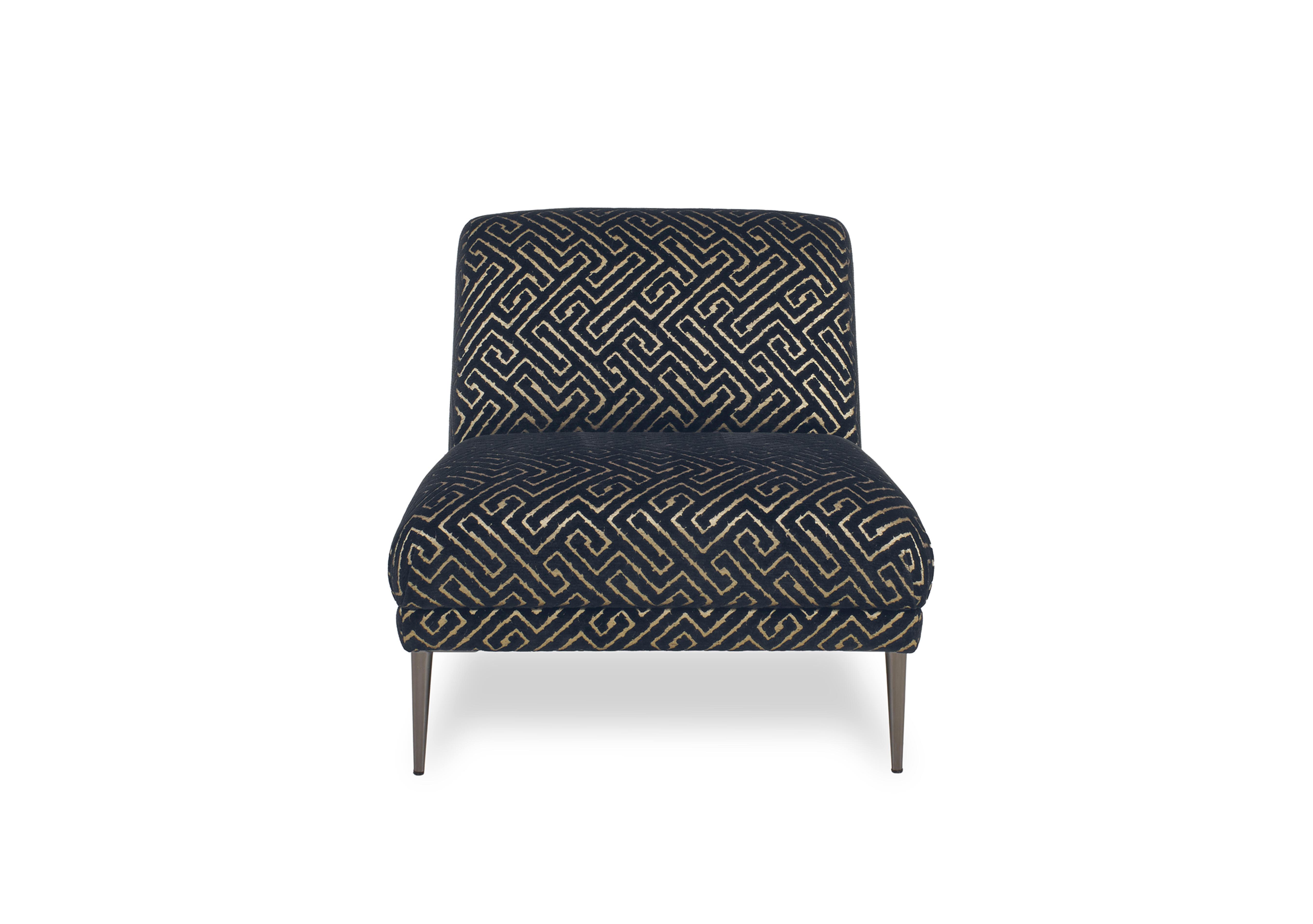 Bellissimo Accent Chair in Bellissimo Navy/Gold on Furniture Village