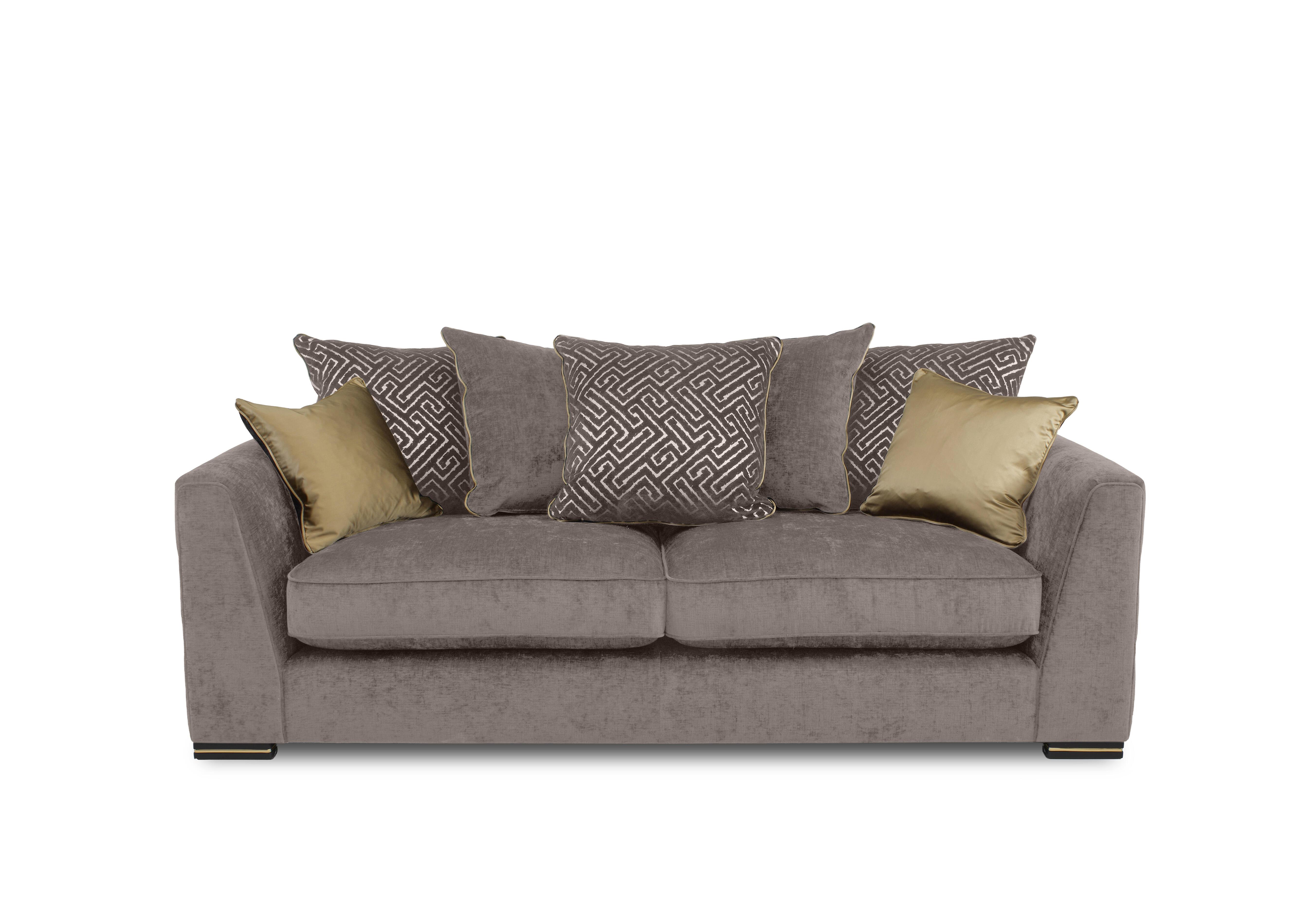 Bellissimo 3 Seater Scatter Back Sofa in Mirage Truffle Cp on Furniture Village