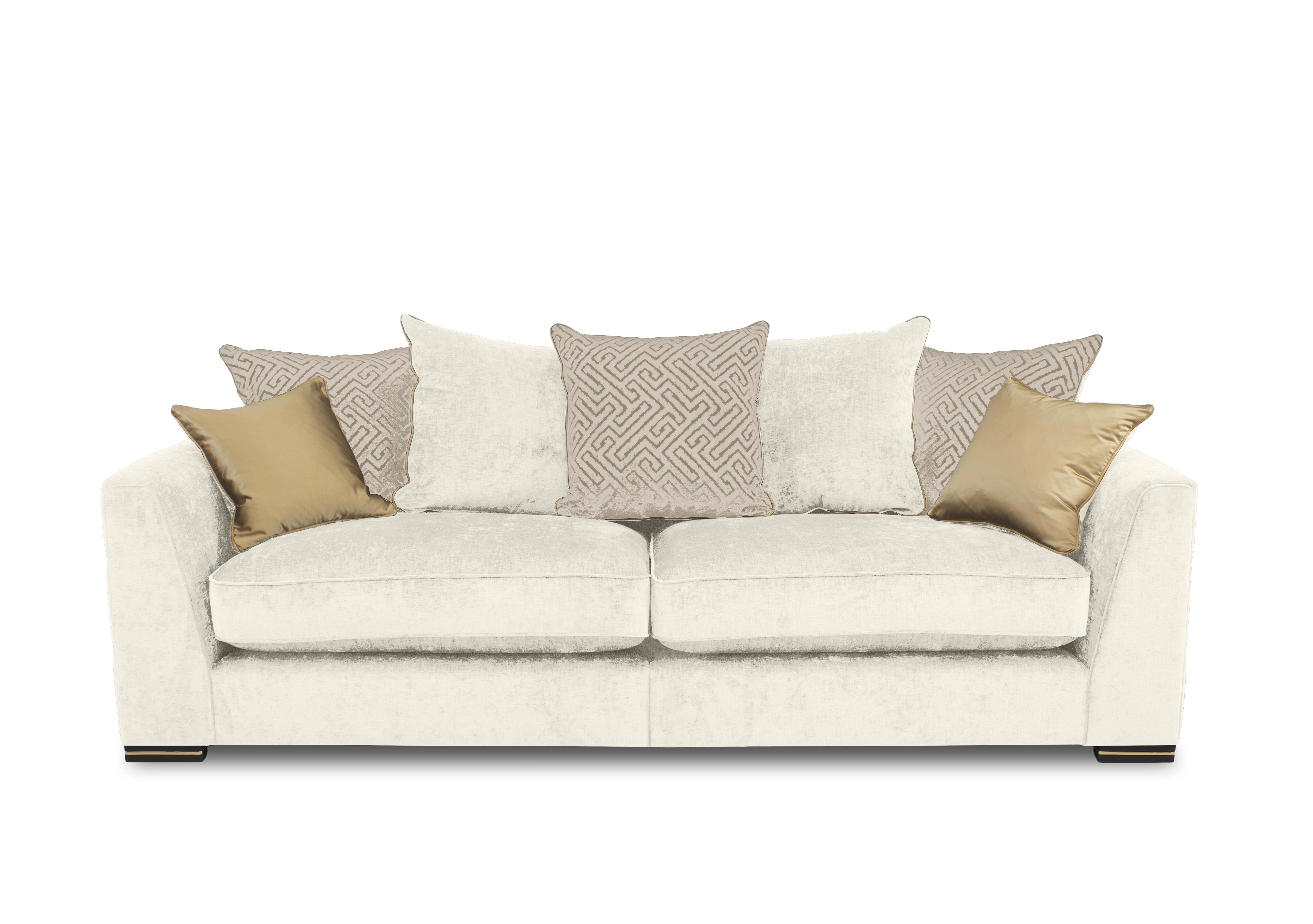 Bellissimo 4 Seater Split Frame Scatter Back Sofa in Mirage Linen Cp on Furniture Village