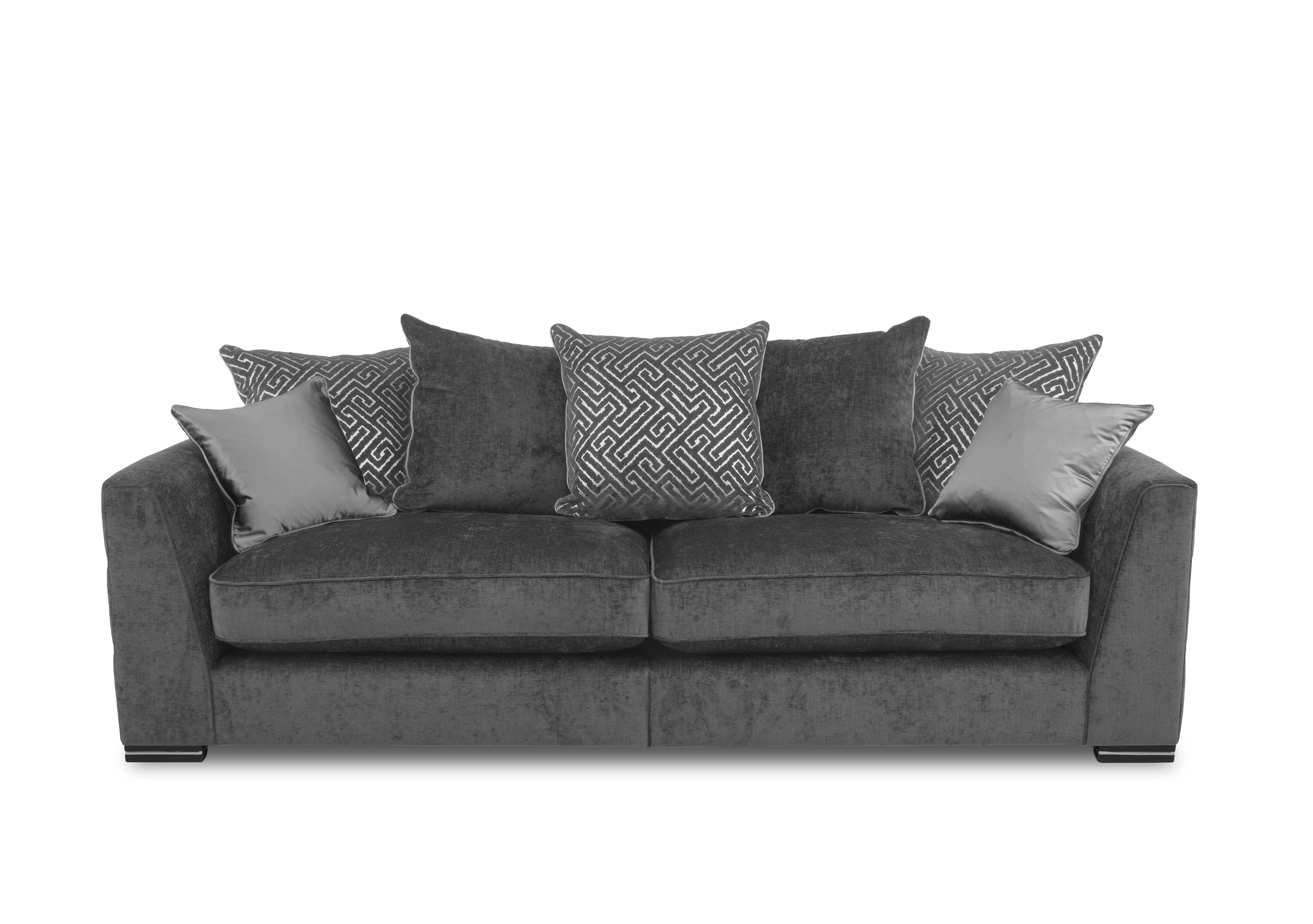 Bellissimo 4 Seater Split Frame Scatter Back Sofa in Mirage Shadow Cp on Furniture Village