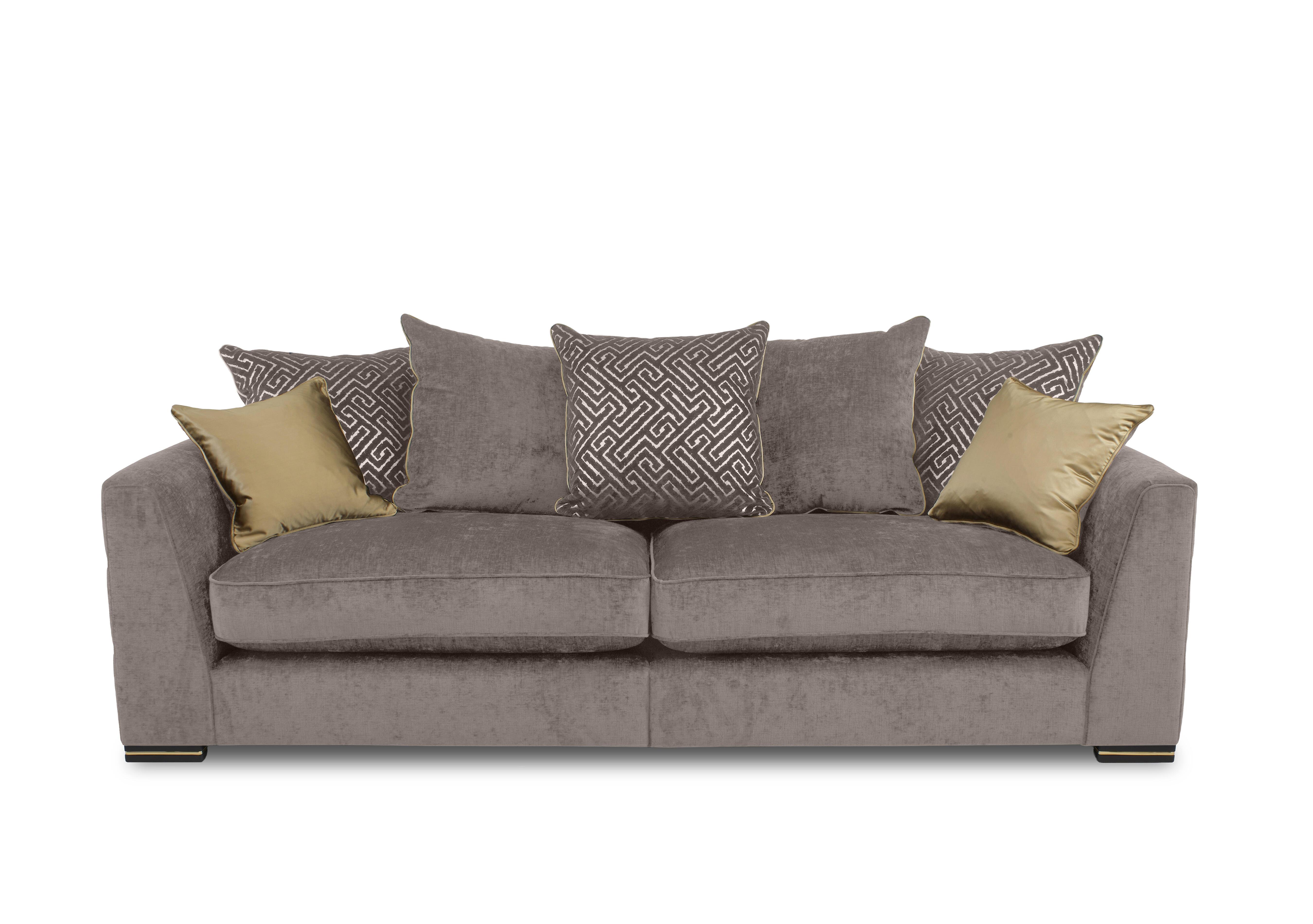 Bellissimo 4 Seater Split Frame Scatter Back Sofa in Mirage Truffle Cp on Furniture Village