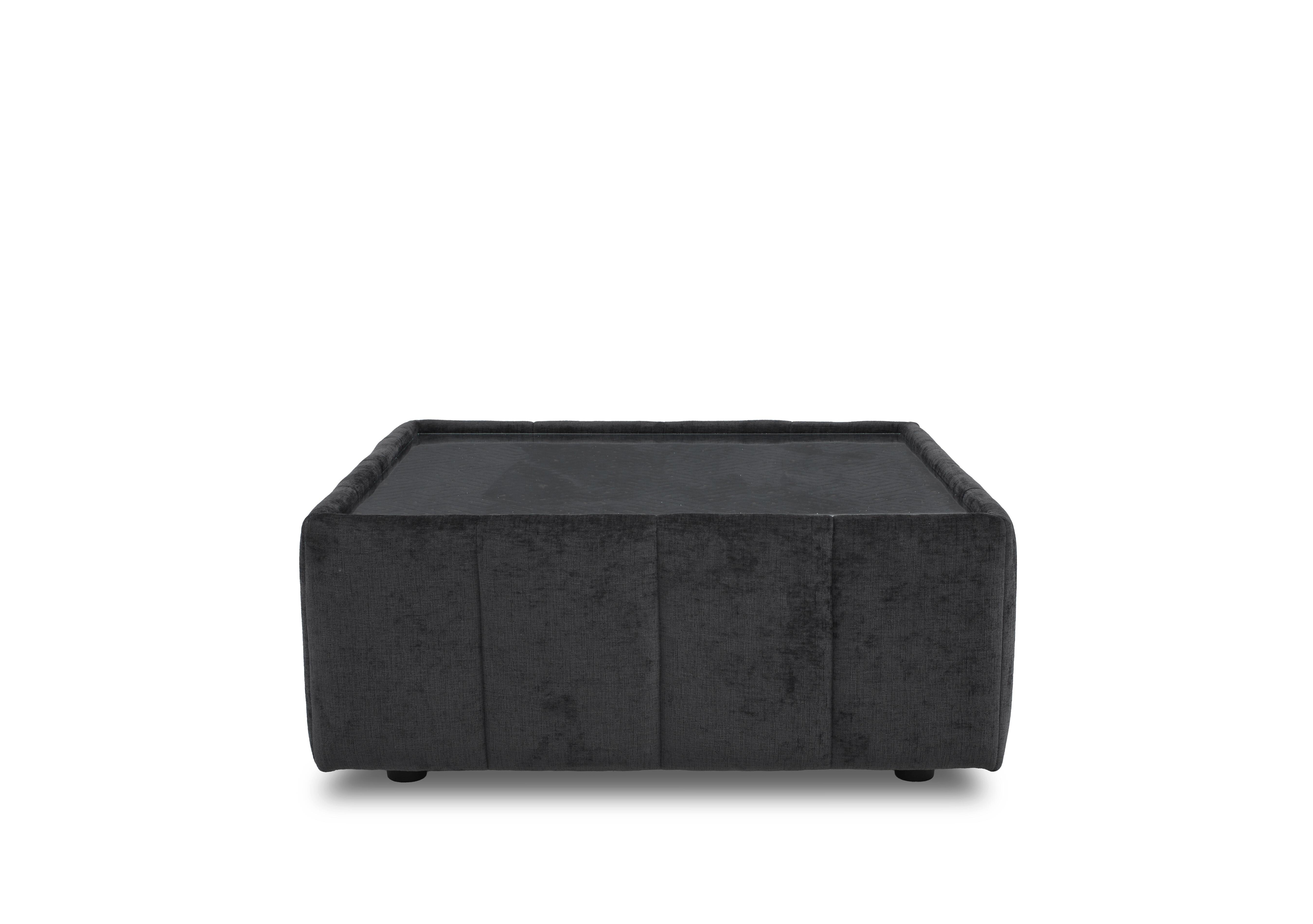 Bellissimo Square Glass Top Table in Mirage Black - Bell Black/Gold on Furniture Village