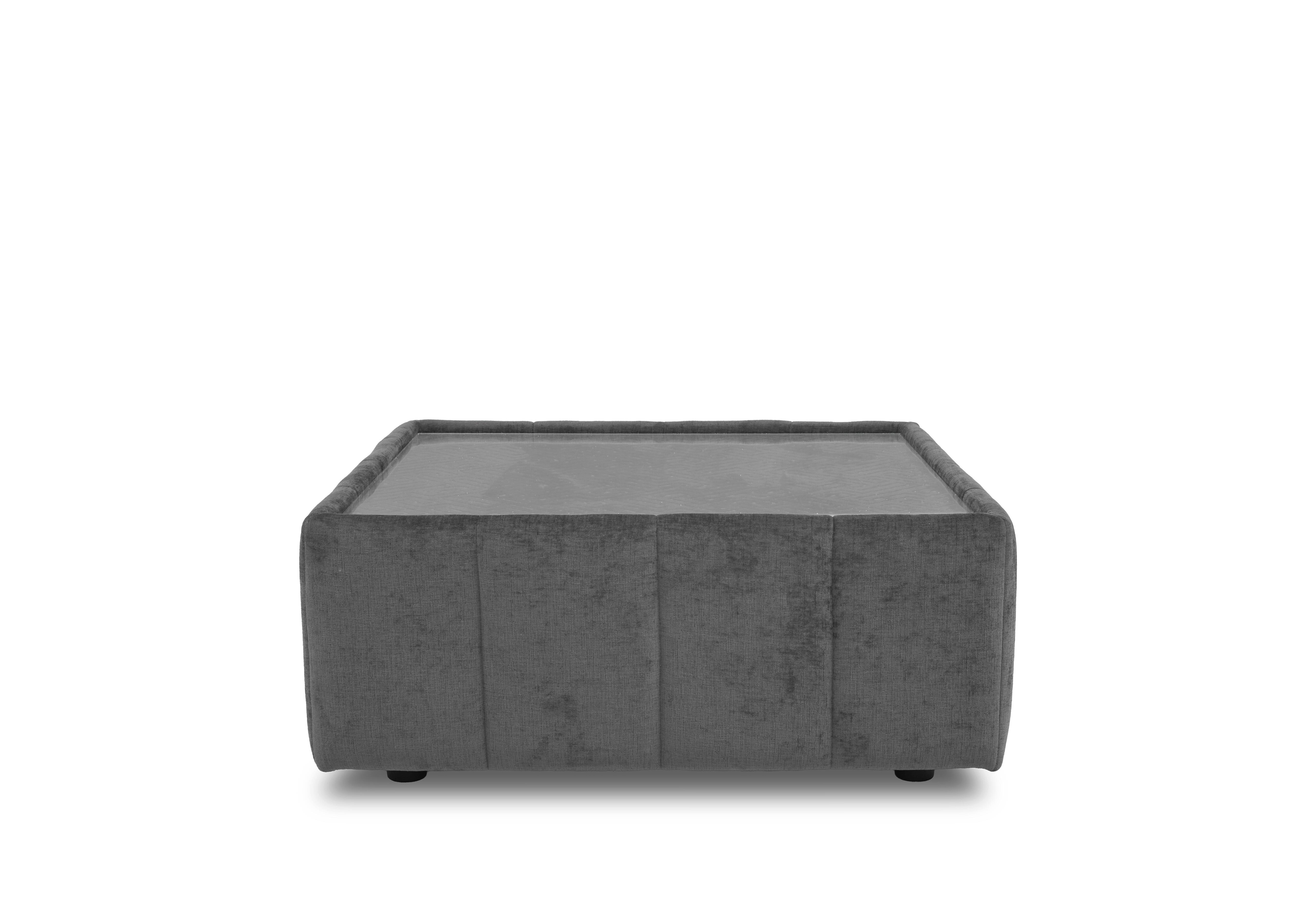 Bellissimo Square Glass Top Table in Mirage Shadow - Bell Grey/Silv on Furniture Village