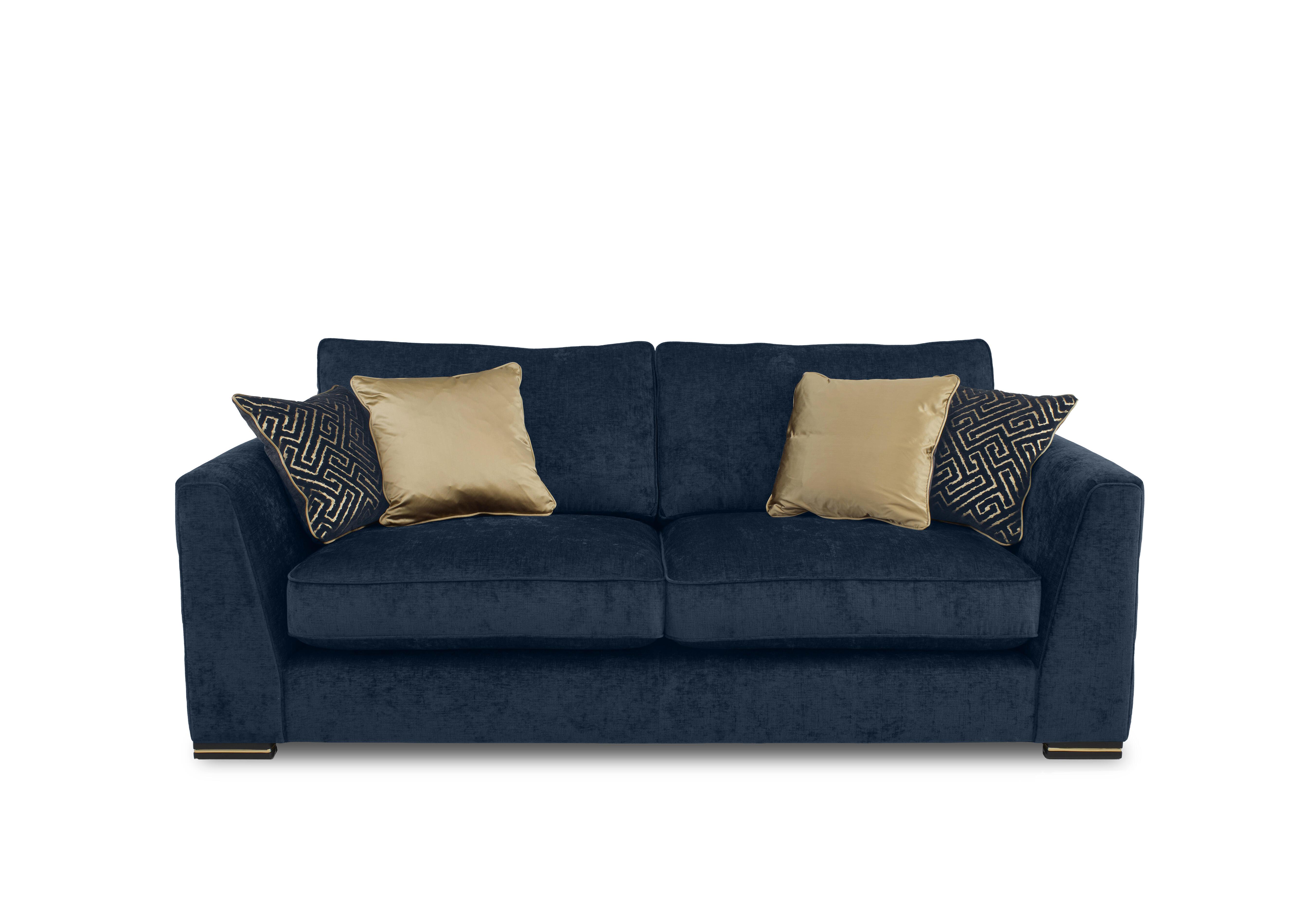 Bellissimo 3 Seater Classic Back Sofa in Mirage Navy Cp on Furniture Village