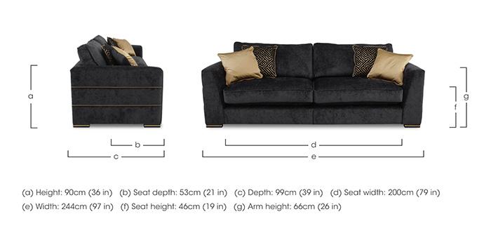 Bellissimo 4 Seater Split Frame Classic Back Sofa in  on Furniture Village