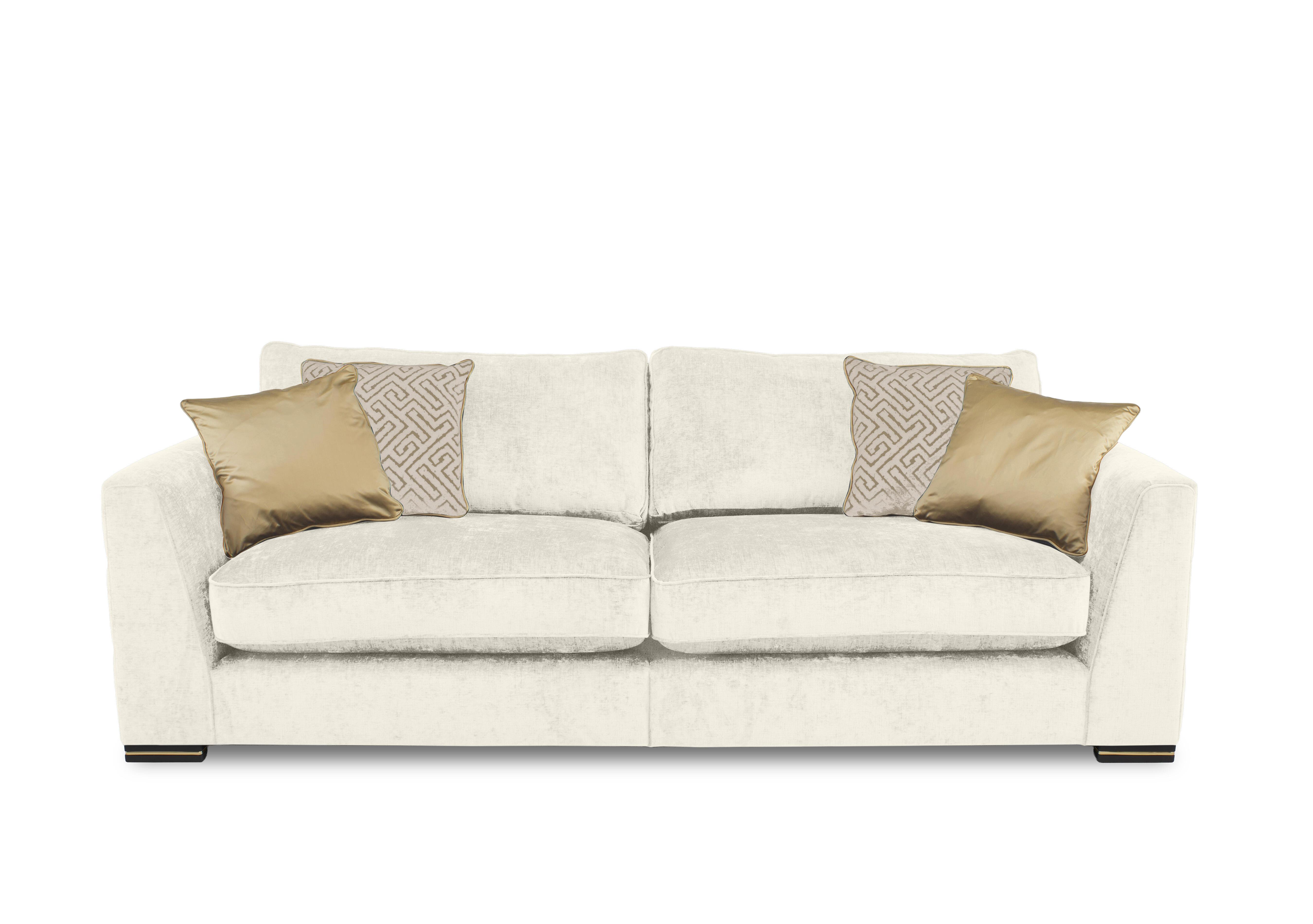 Bellissimo 4 Seater Split Frame Classic Back Sofa in Mirage Linen Cp on Furniture Village