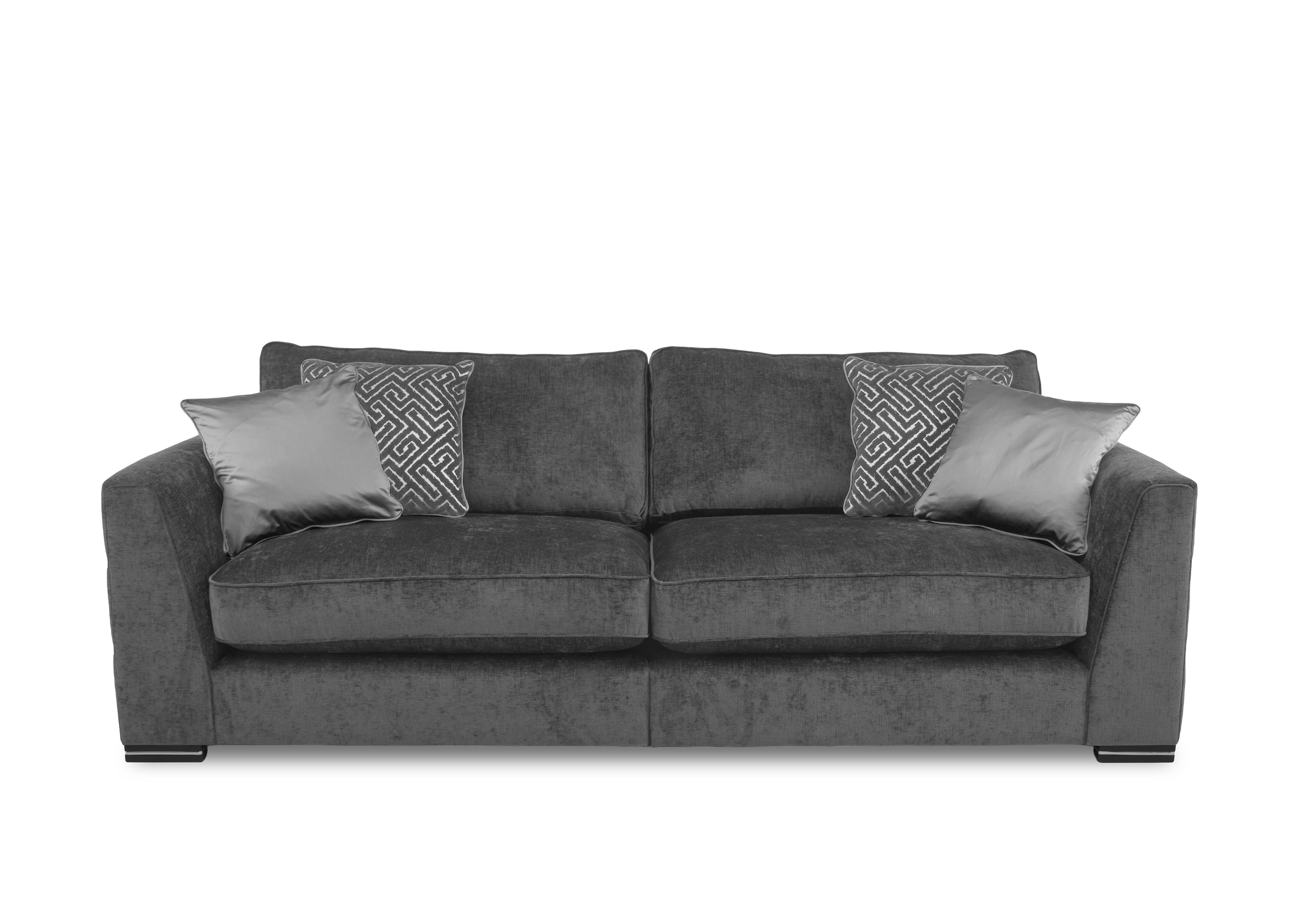 Bellissimo 4 Seater Split Frame Classic Back Sofa in Mirage Shadow Cp on Furniture Village