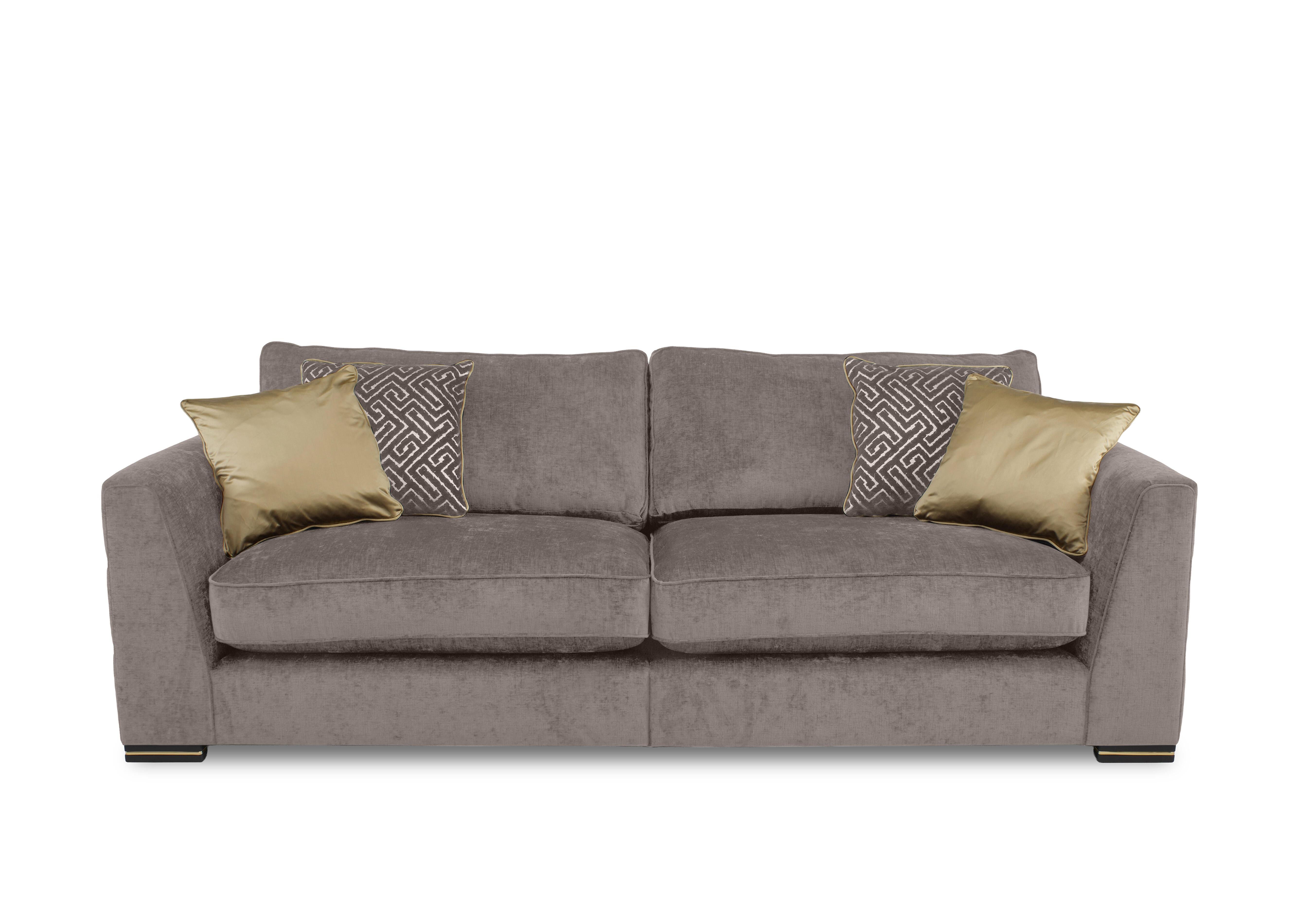 Bellissimo 4 Seater Split Frame Classic Back Sofa in Mirage Truffle Cp on Furniture Village