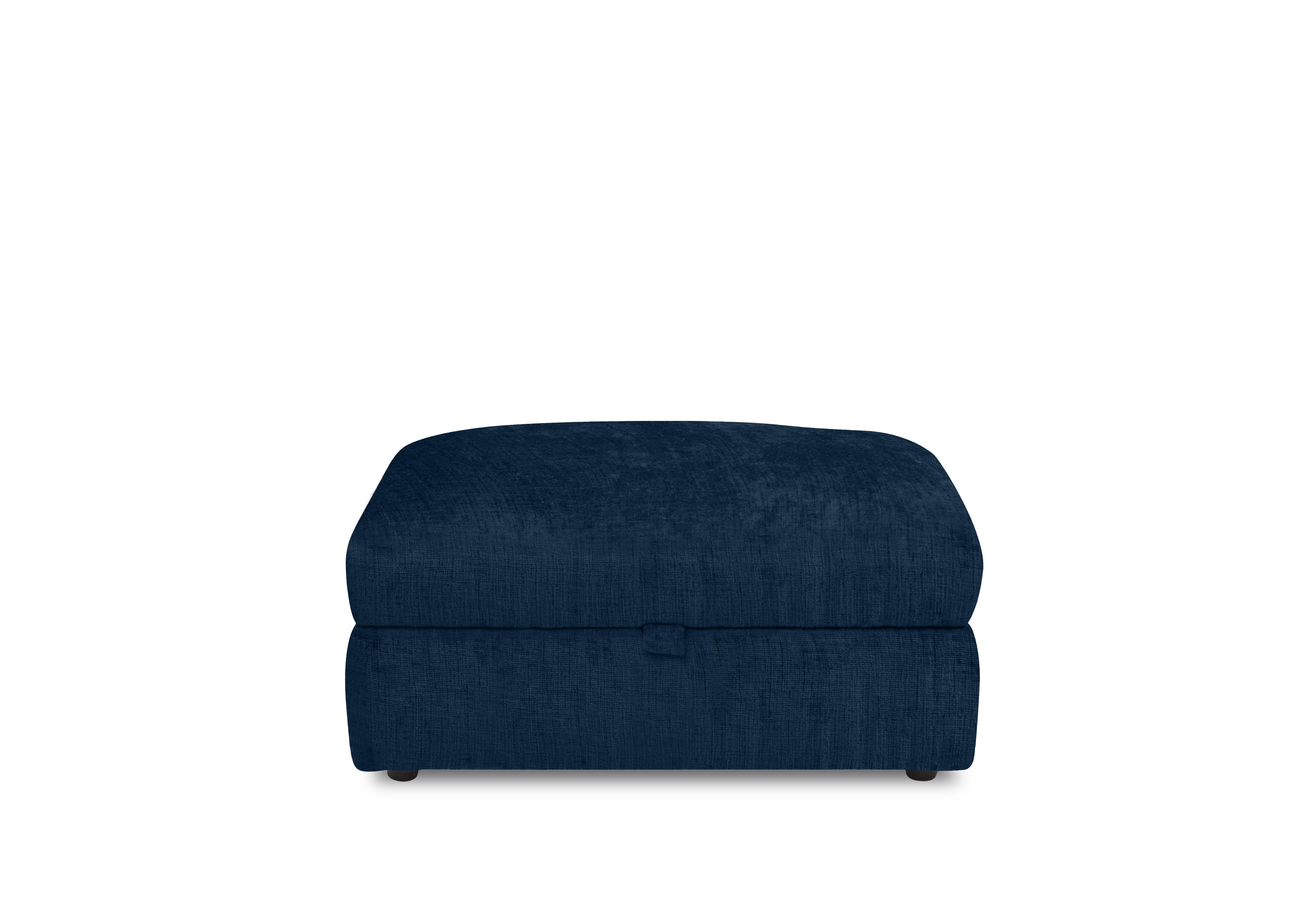 Bellissimo Storage Footstool in Mirage Navy on Furniture Village