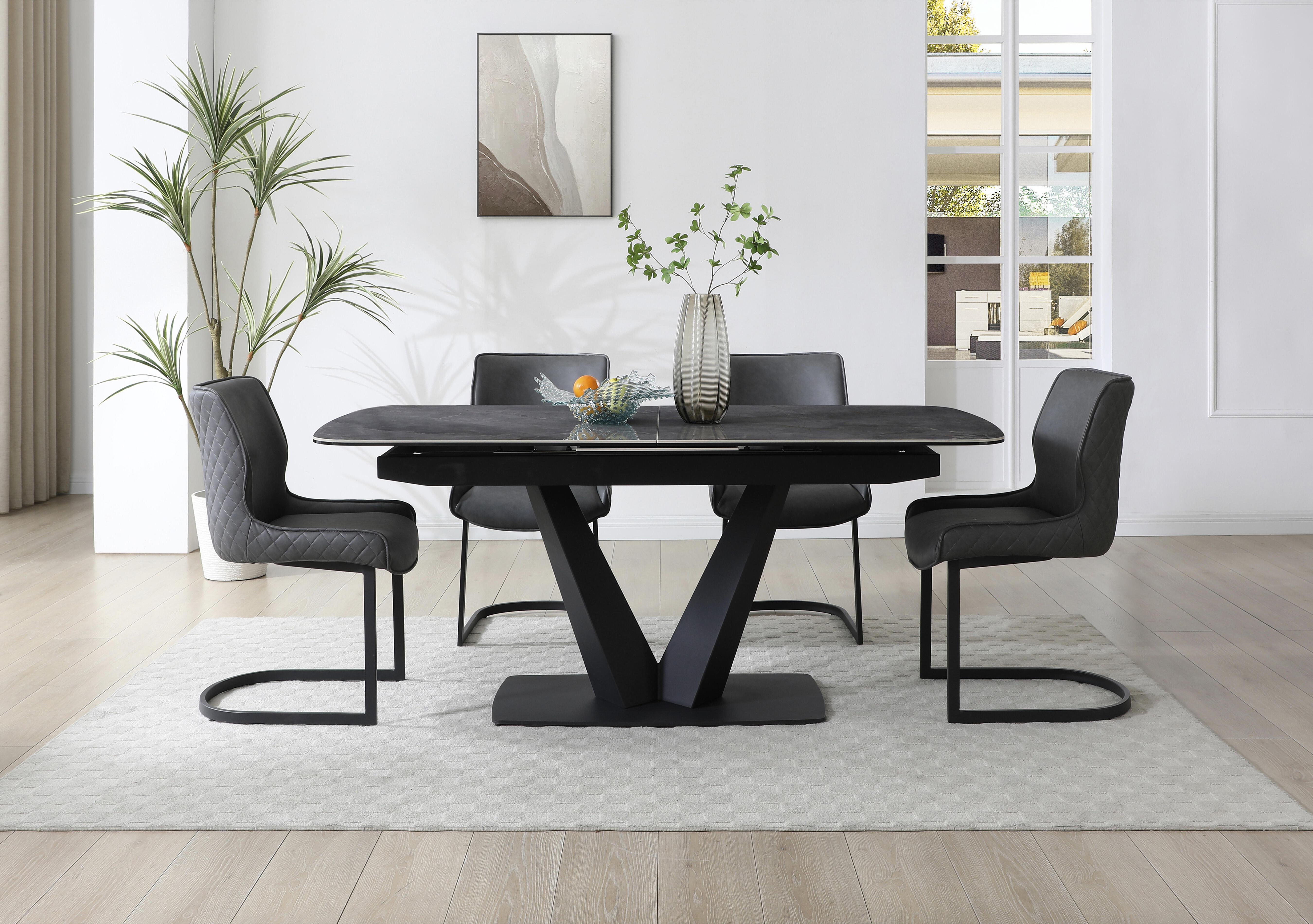 Cupra Pop Up Extending Dining Table and 4 Dining Chairs in  on Furniture Village