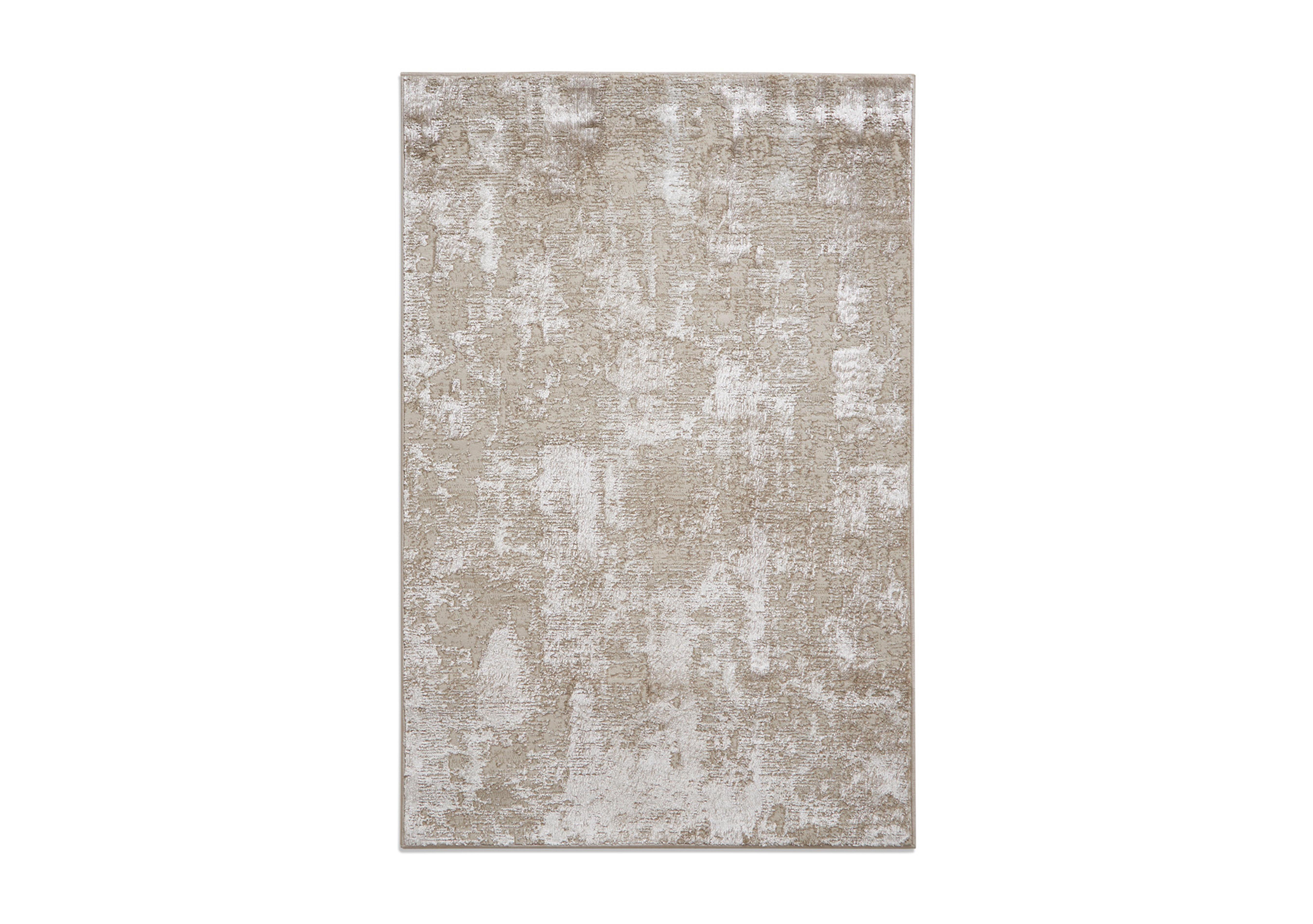 Virella Rug in White - Beige on Furniture Village
