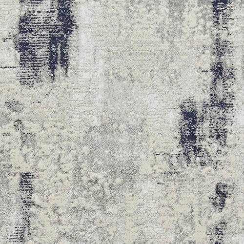 Virella Rug in White - Blue on Furniture Village