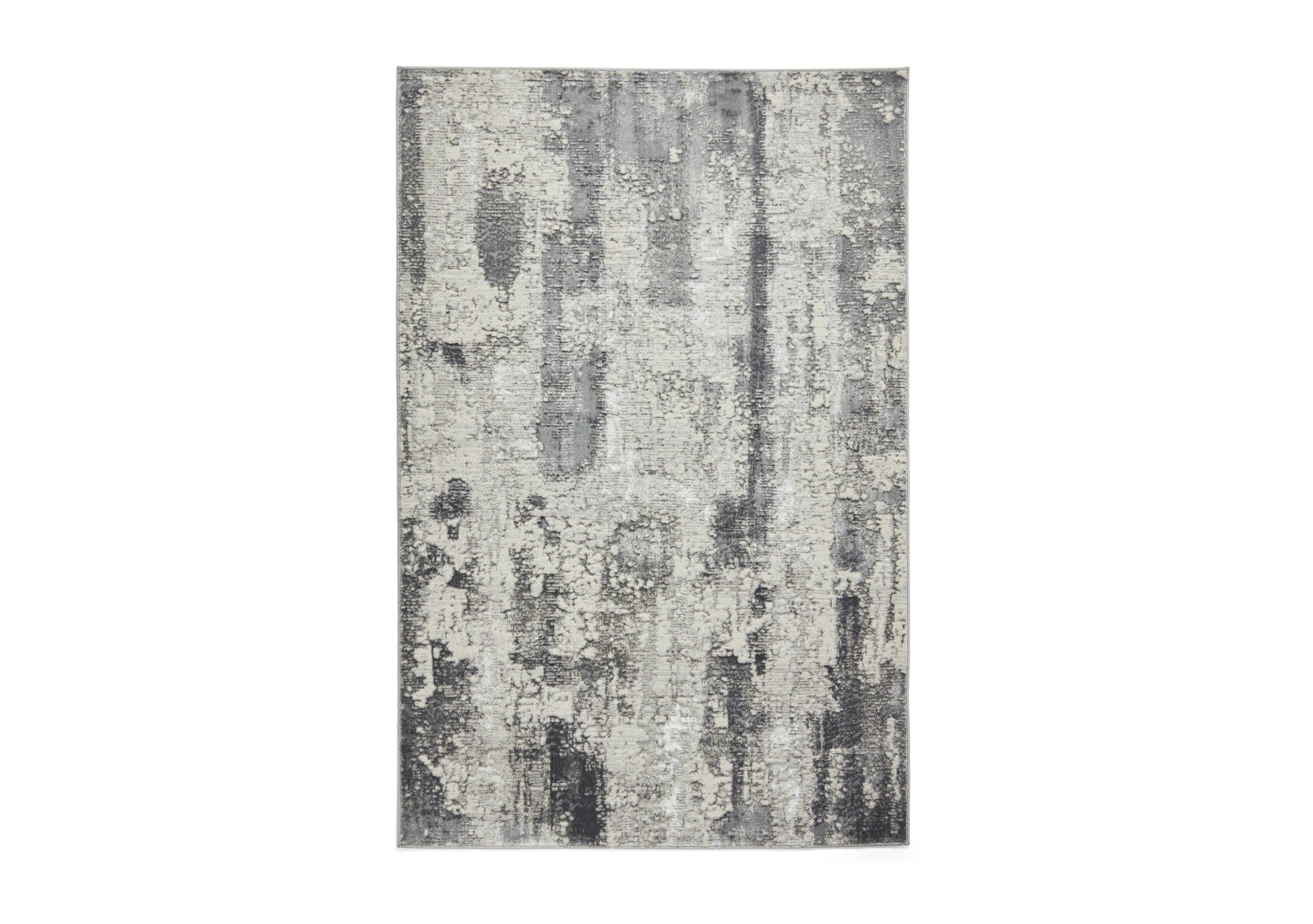 Virella Rug in White - Silver on Furniture Village