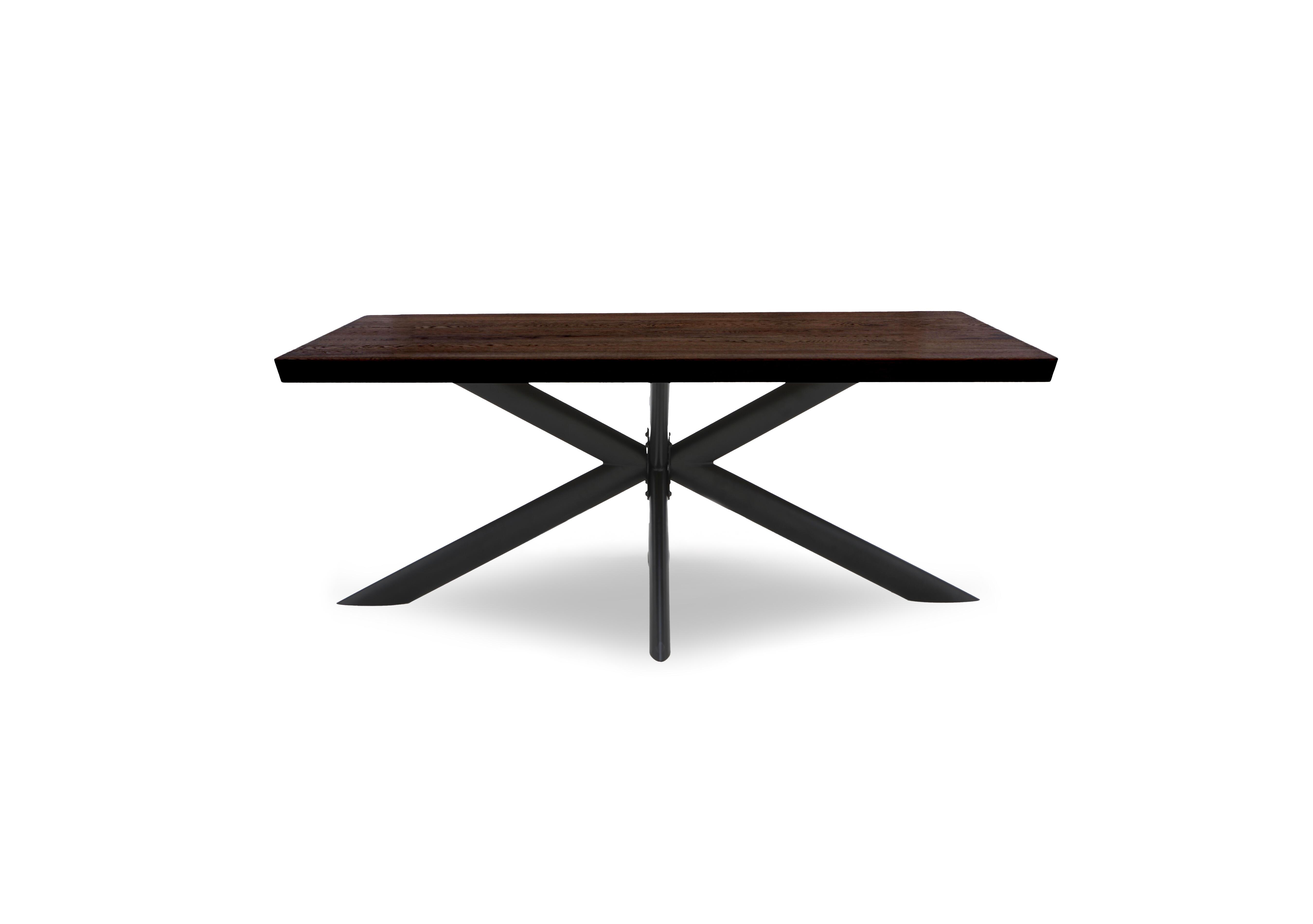 Athena Compact Soft Edge Dining Table in 2 Smoked on Furniture Village