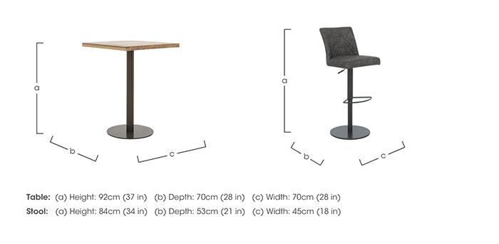 Earth Small Bar Table and 2 Swivel Bar Stools in  on Furniture Village