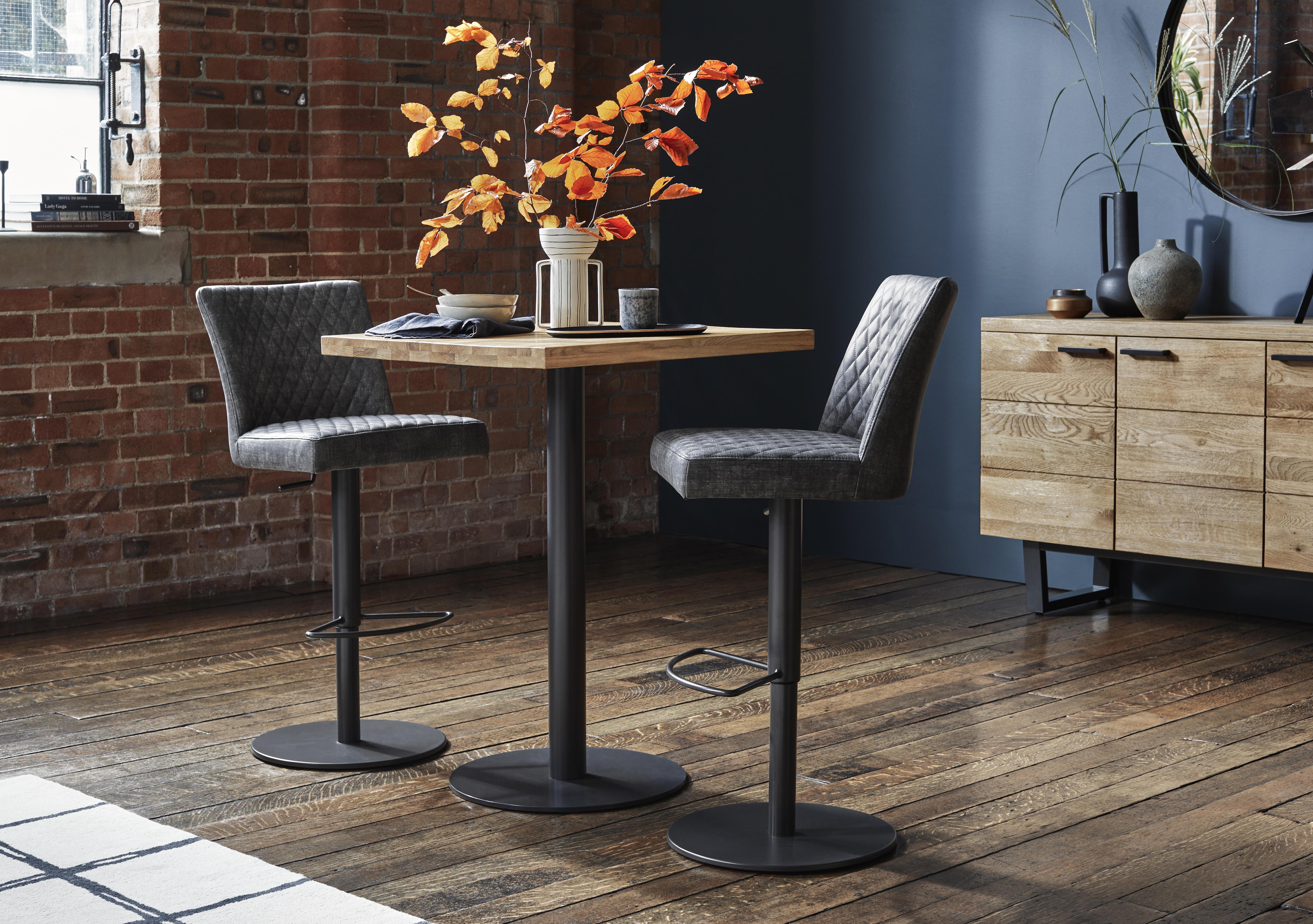 Earth Small Bar Table and 2 Swivel Bar Stools in  on Furniture Village