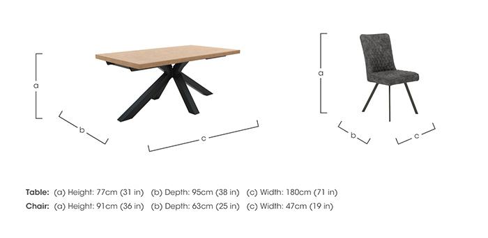 Earth Star Base Dining Table and 4 Dining Chairs in  on Furniture Village