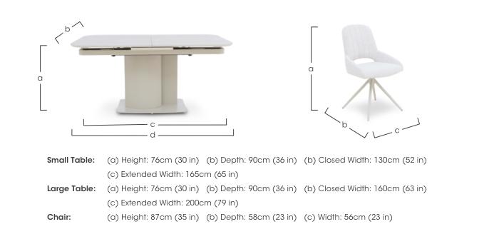 Pebble Pop Up Extending Dining Table and 6 Swivel Dining Chairs in  on Furniture Village
