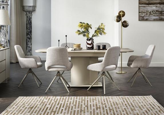 Pebble Pop Up Extending Dining Table - Furniture Village