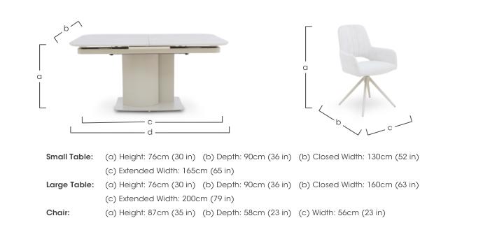 Pebble Pop Up Extending Dining Table and 4 Swivel Dining Arm Chairs in  on Furniture Village