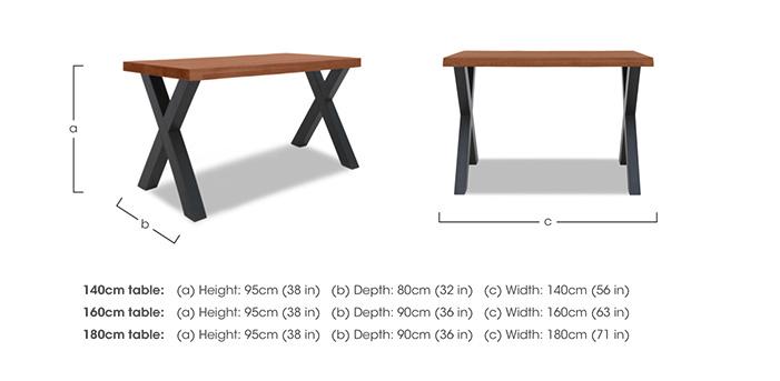 Hades Straight Edge Bar Table with X Shaped Legs in  on Furniture Village