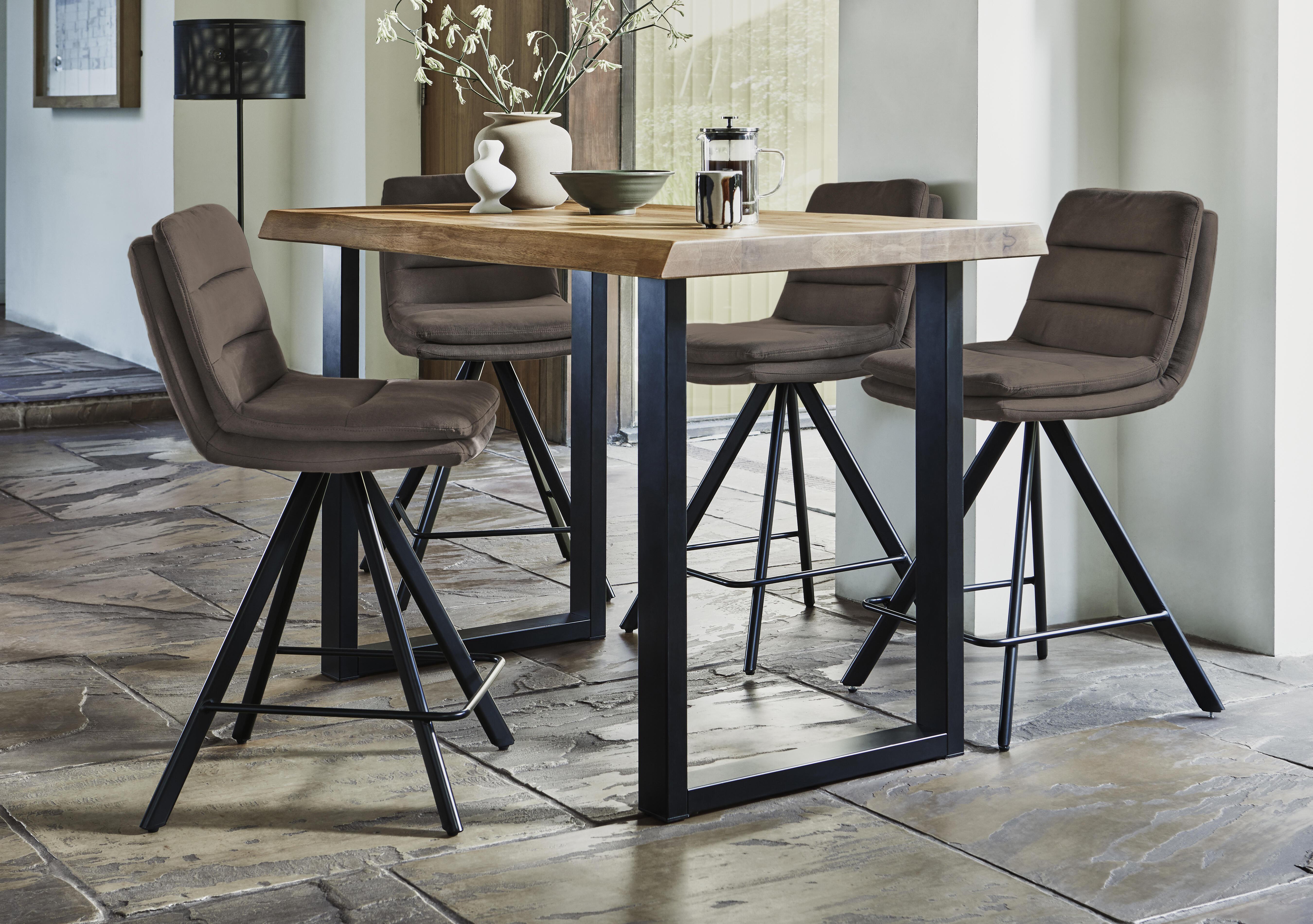 Hades Raw Edge Bar Table with U Shaped Legs in  on Furniture Village