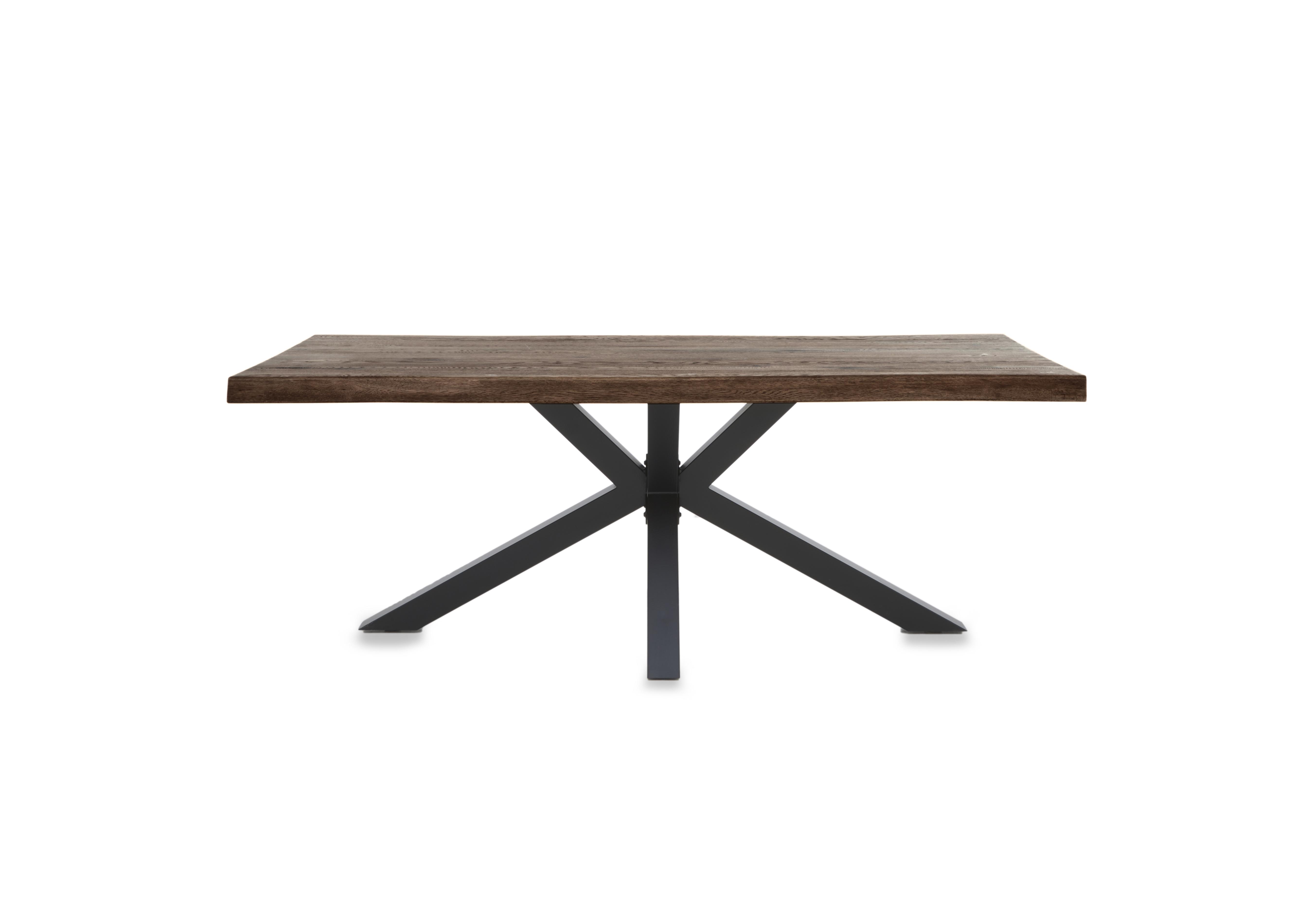 Njord Raw Edge Compact Dining Table with Metal Star Base in 4 Desert on Furniture Village