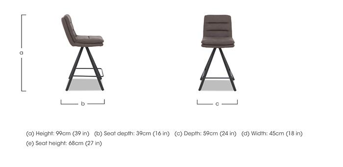 Njord Pair of Fabric Swivel Bar Stools in  on Furniture Village