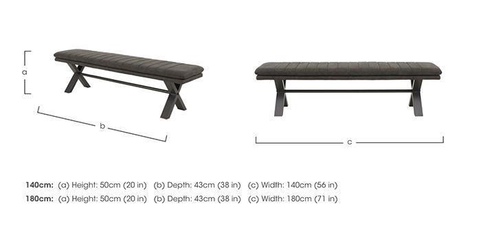 Moon Fabric Dining Bench in  on Furniture Village