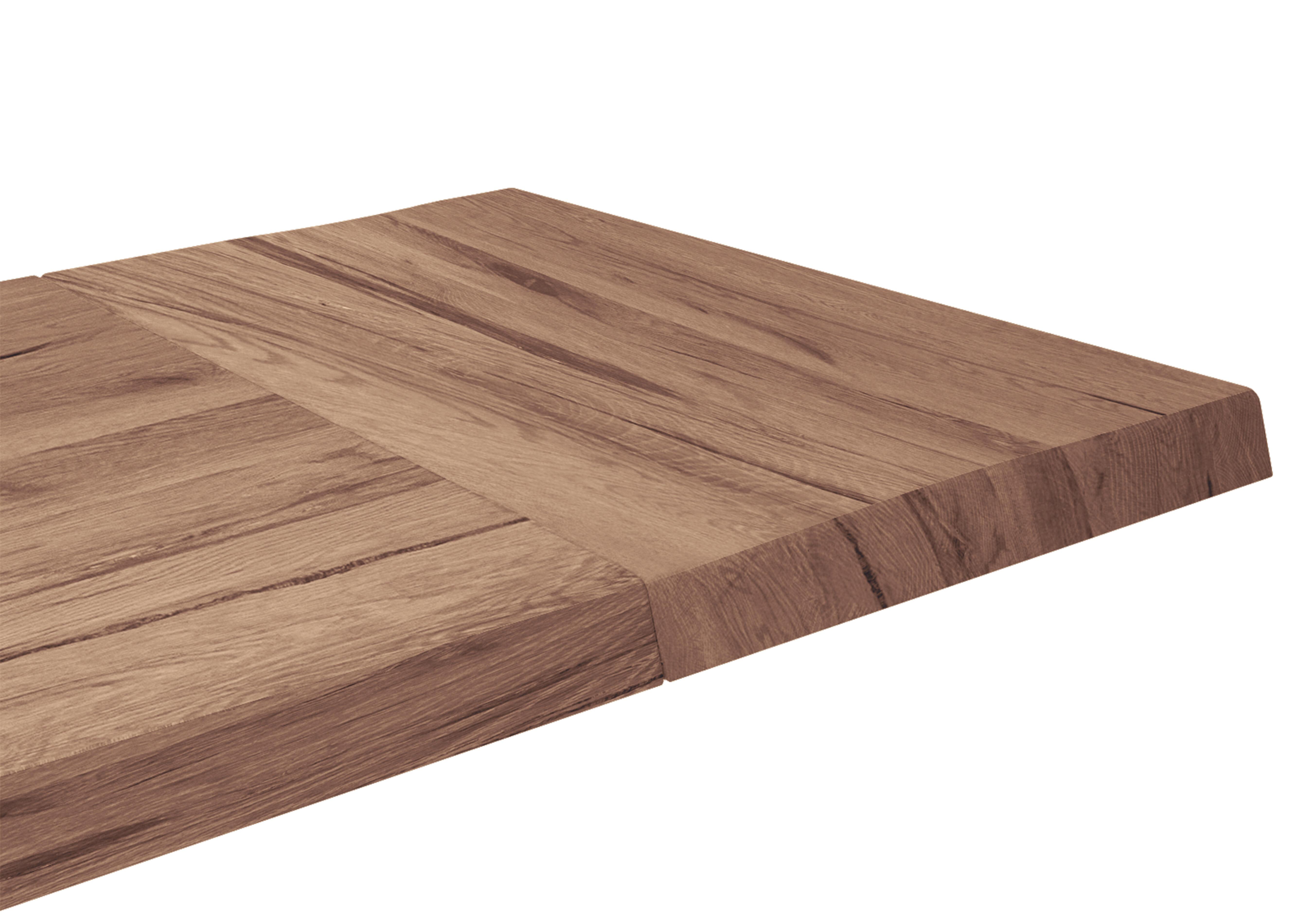 Raw Edge Dining Table Extension Leaf in 33 Storm Wood on Furniture Village