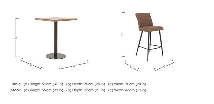 Earth Small Bar Table and 2 Bar Stools in  on Furniture Village