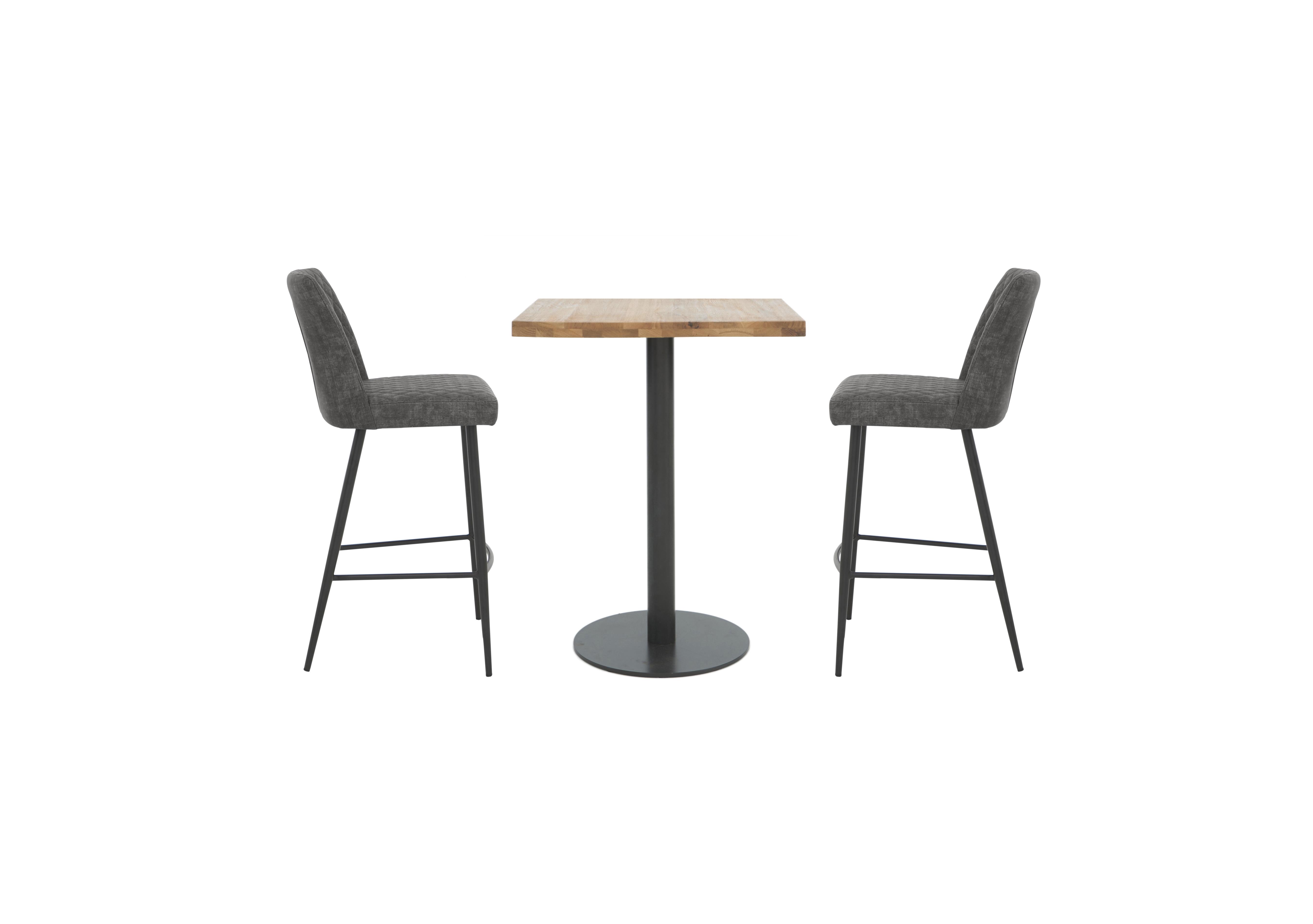 Earth Small Bar Table and 2 Bar Stools in Graphite on Furniture Village