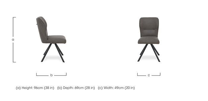 Terra Pair of Fabric Swivel Dining Chairs in  on Furniture Village