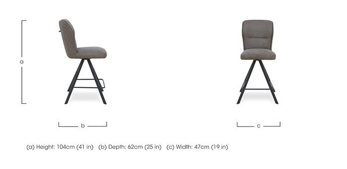 Terra Pair of Fabric Swivel Bar Stools in  on Furniture Village