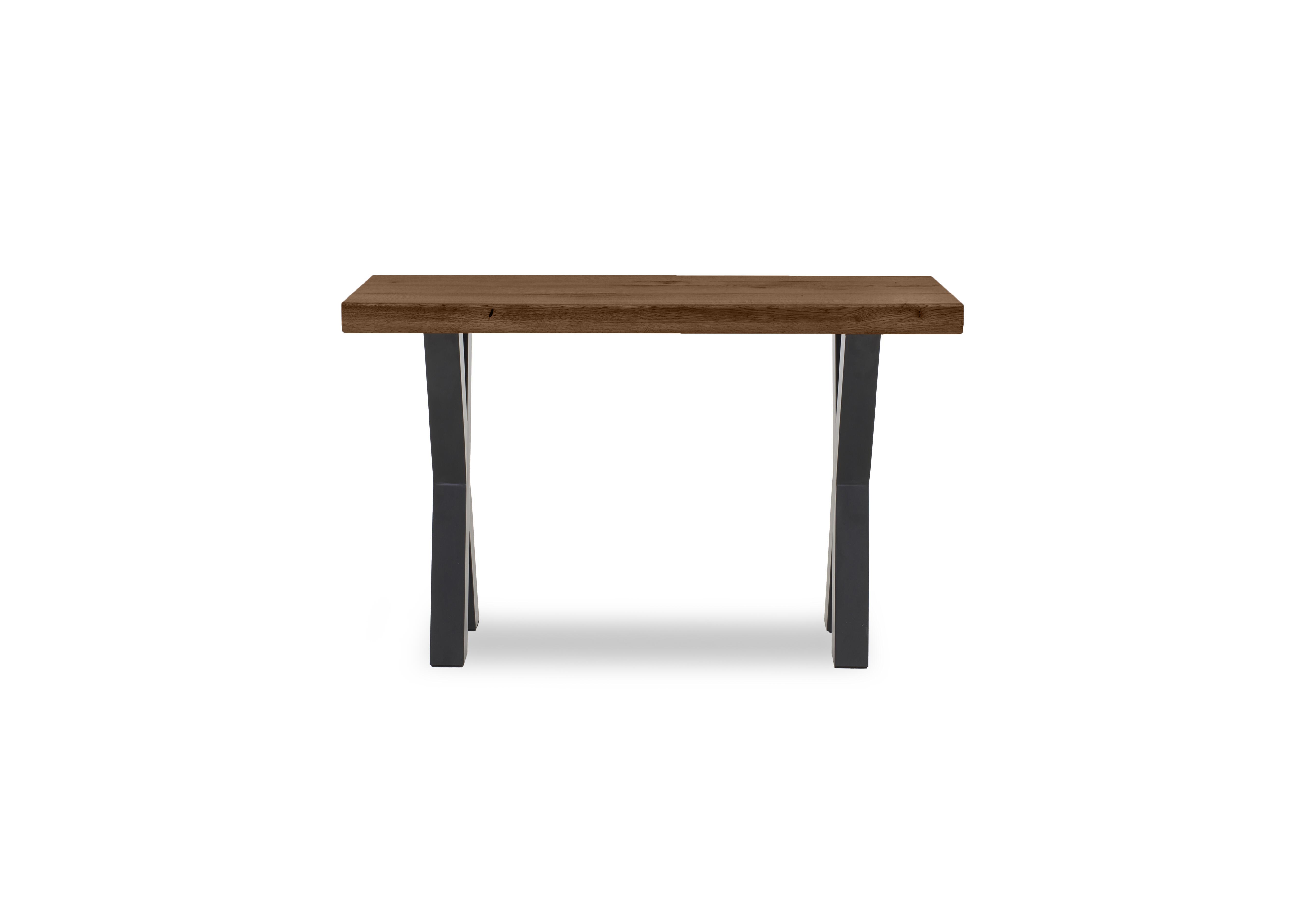 Terra Straight Edge Console Table with X Shaped Legs in 4 Desert on Furniture Village