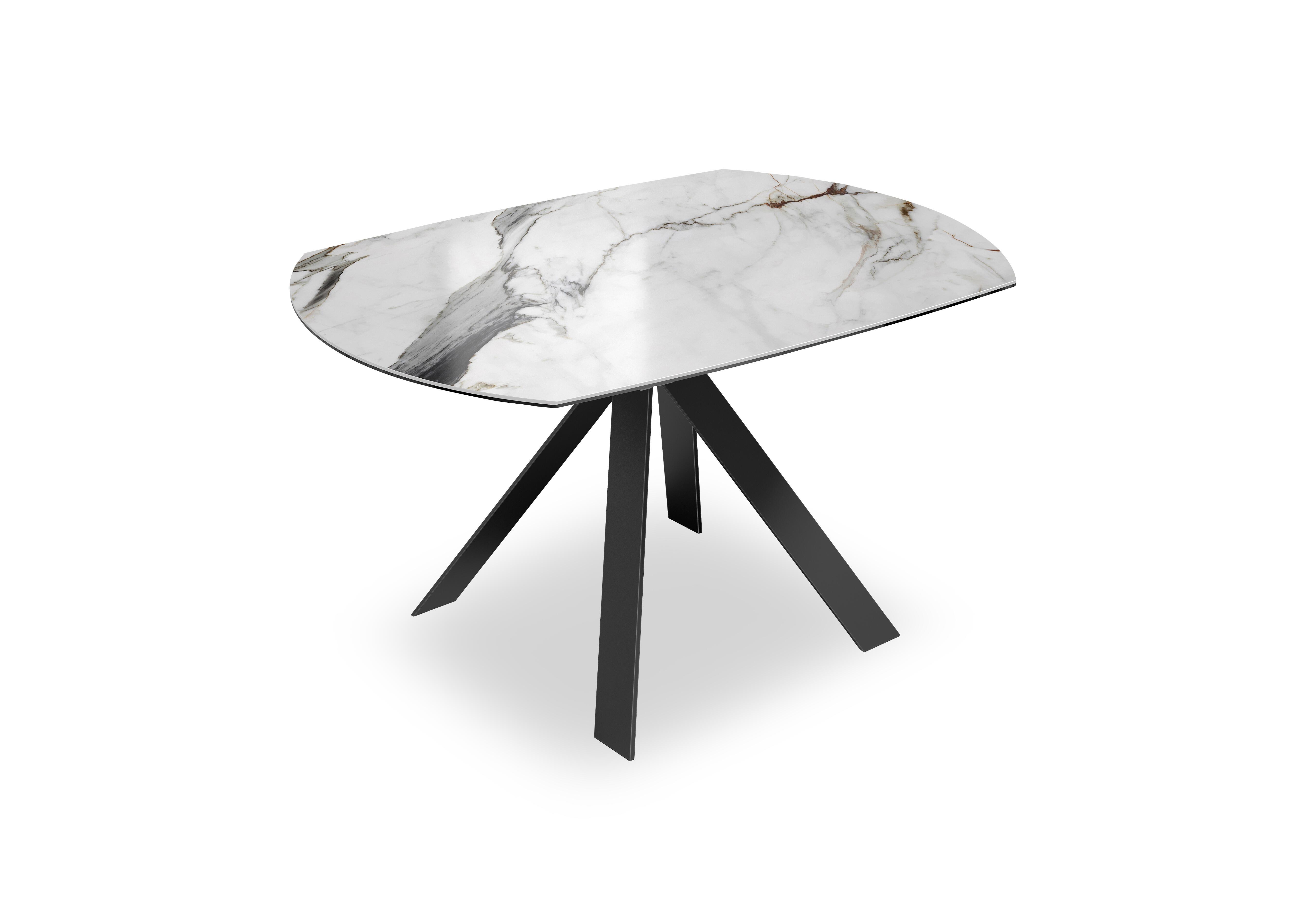 Felipe Swivel Extending Dining Table in Fiorentino Marble on Furniture Village