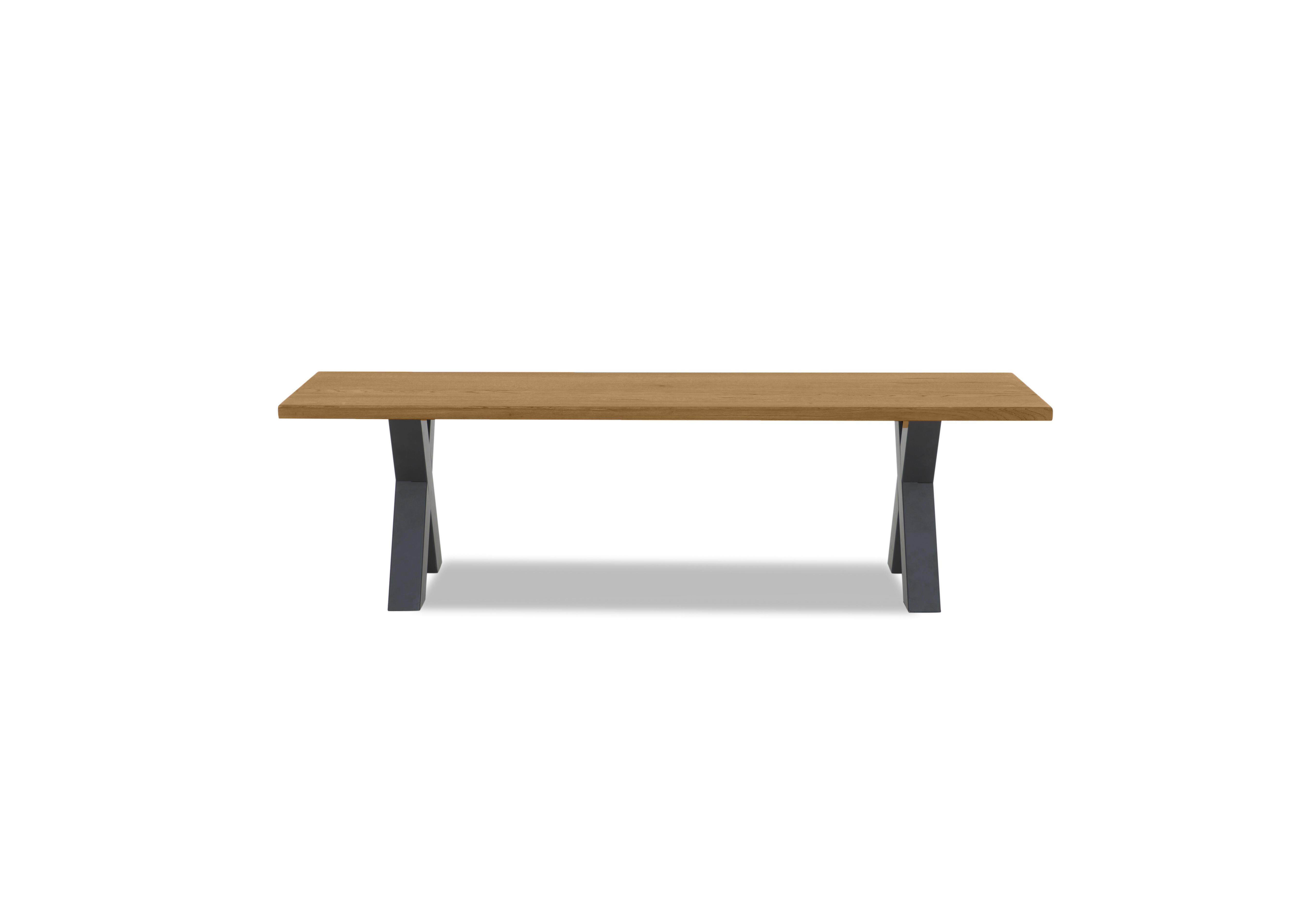 Terra Compact Dining Bench with X Shaped Legs in 1 Oil on Furniture Village