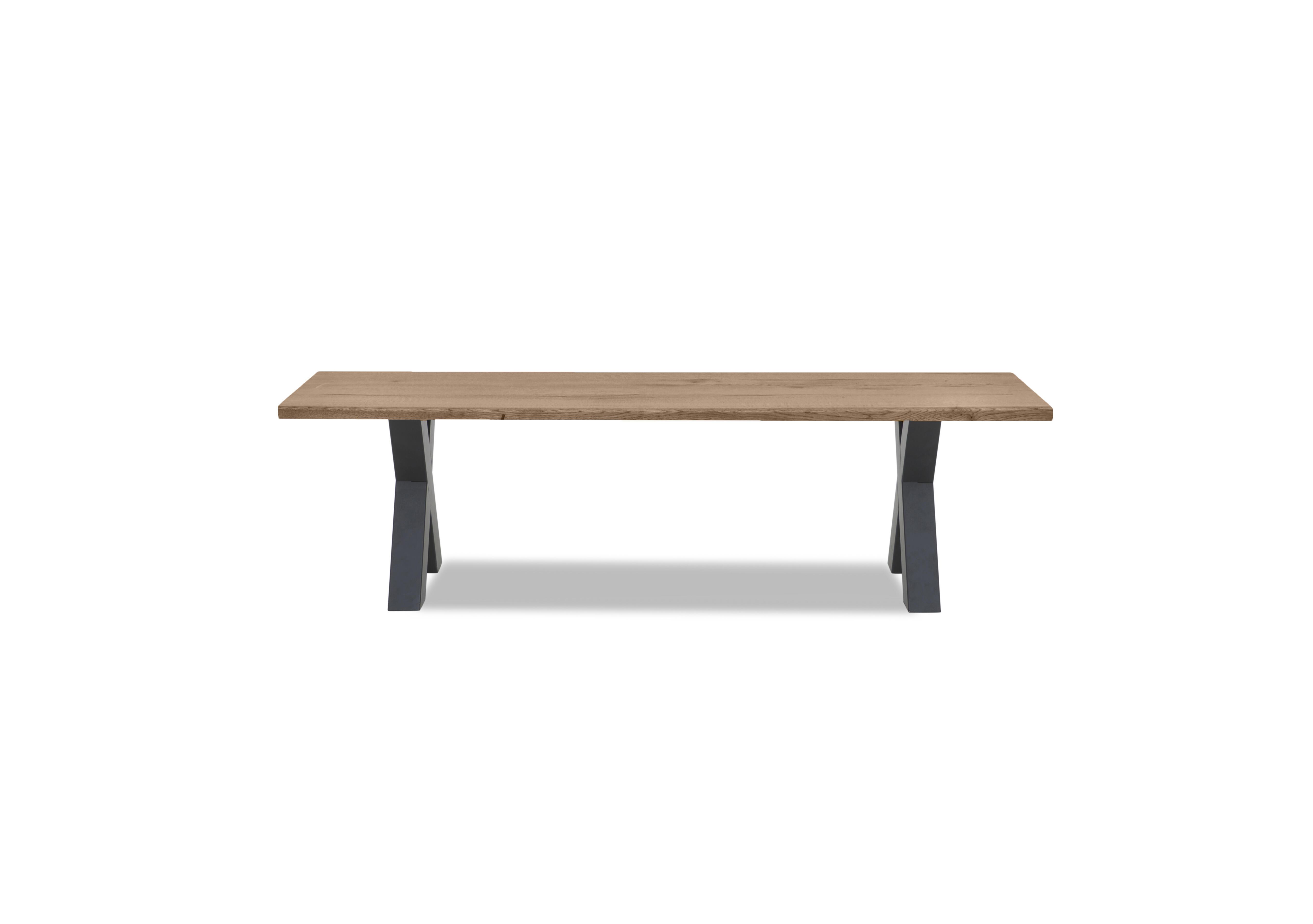 Terra Compact Dining Bench with X Shaped Legs in 33 Storm Wood on Furniture Village