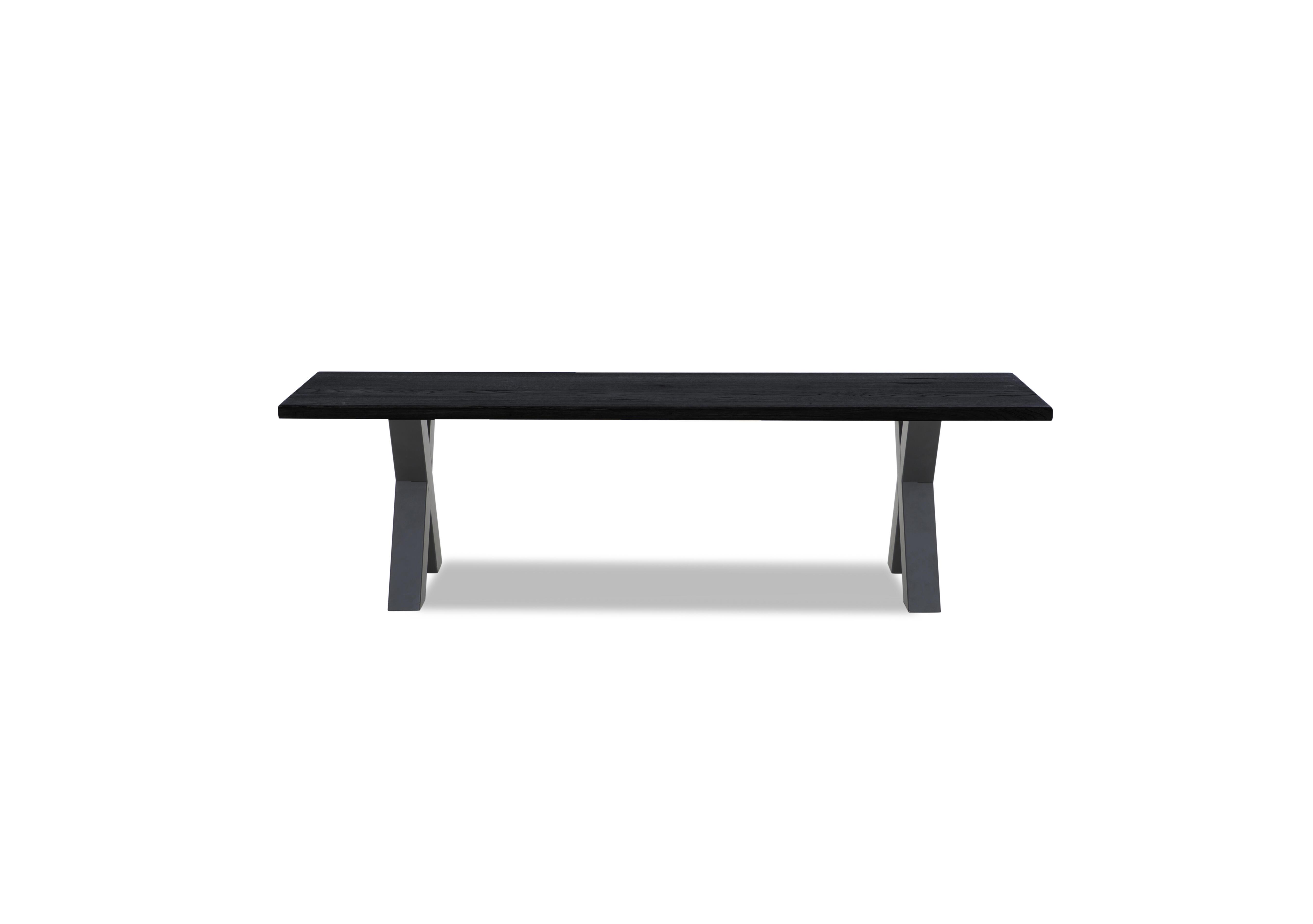Terra Compact Dining Bench with X Shaped Legs in 7 Black on Furniture Village